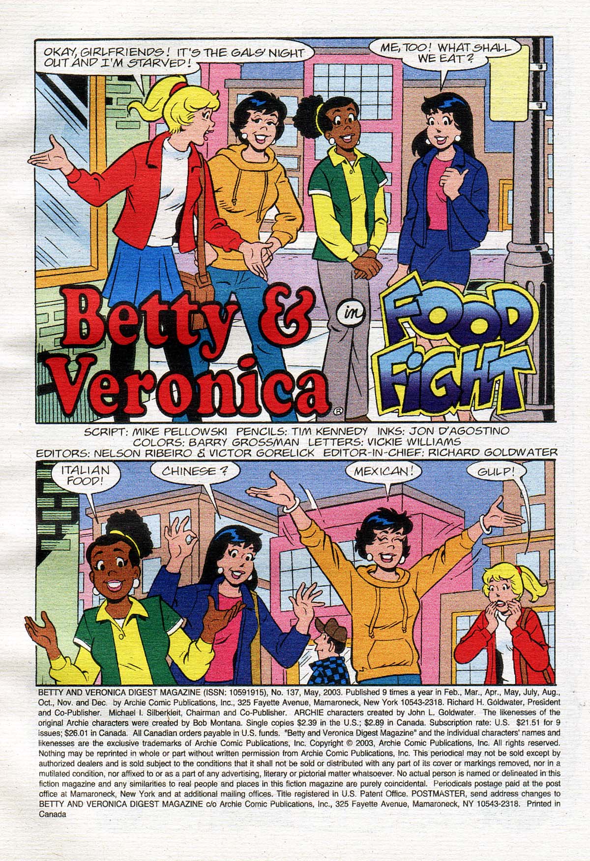Read online Betty and Veronica Digest Magazine comic -  Issue #137 - 2