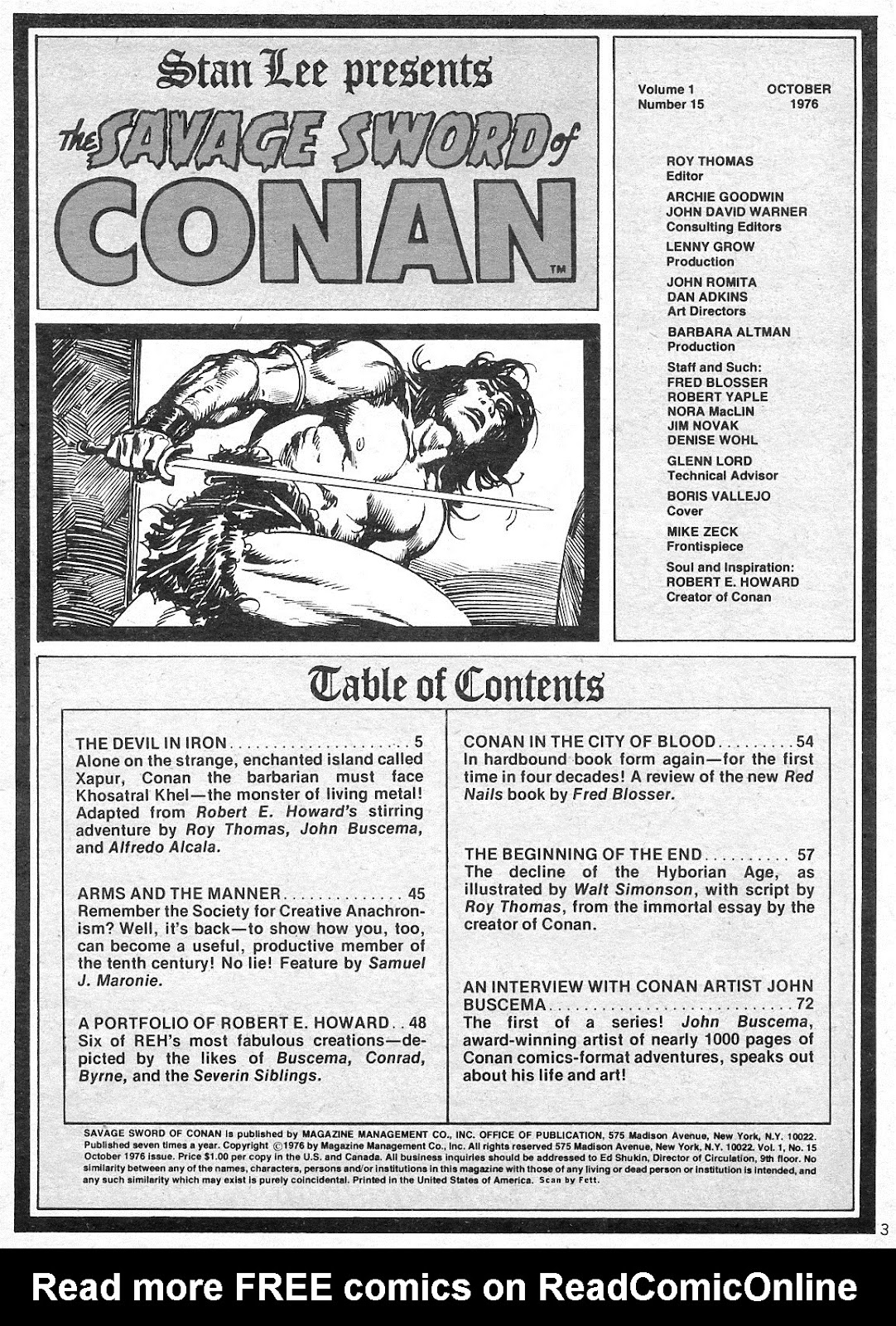 The Savage Sword Of Conan issue 15 - Page 3