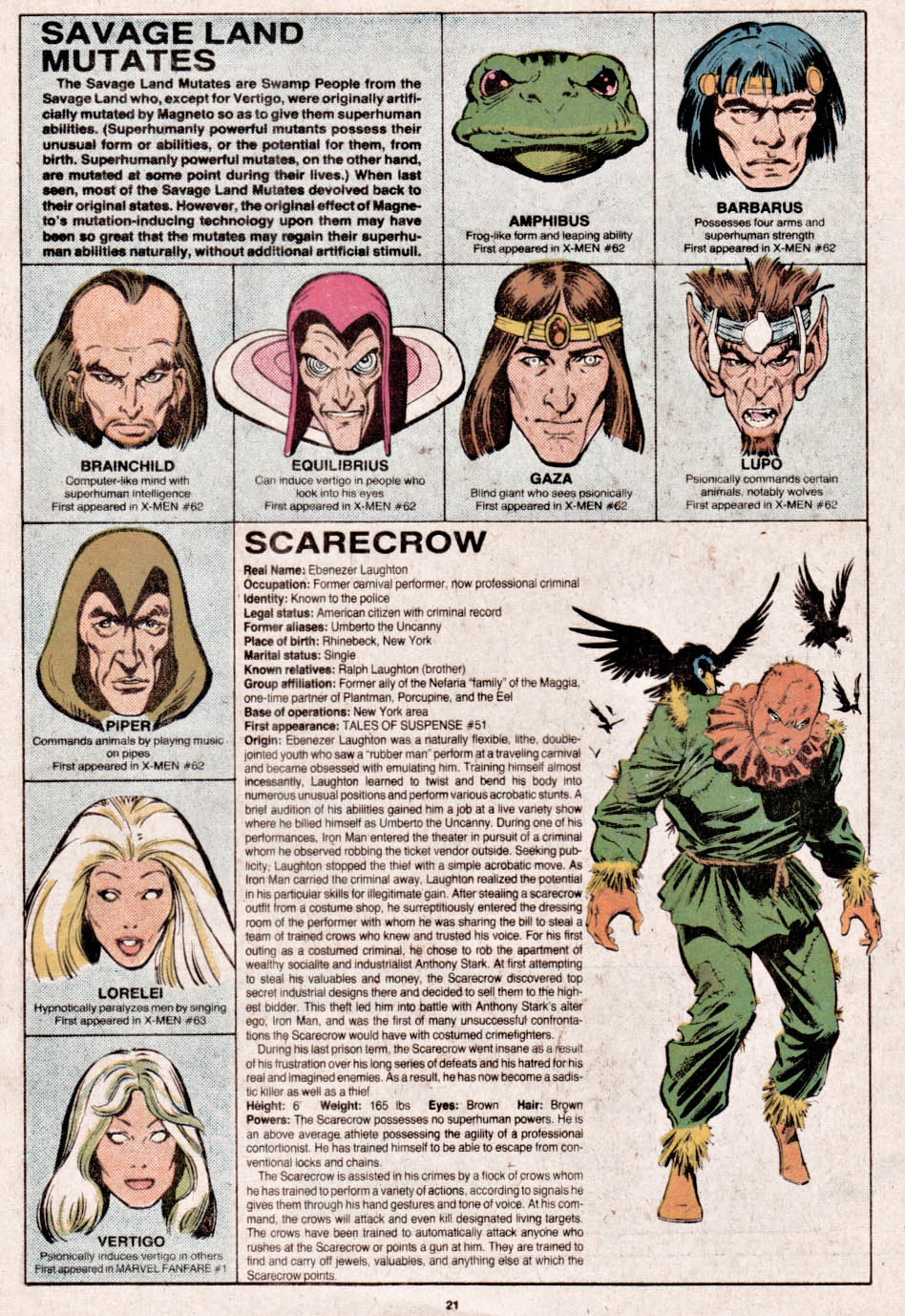 Read online The Official Handbook of the Marvel Universe comic -  Issue #9 - 21