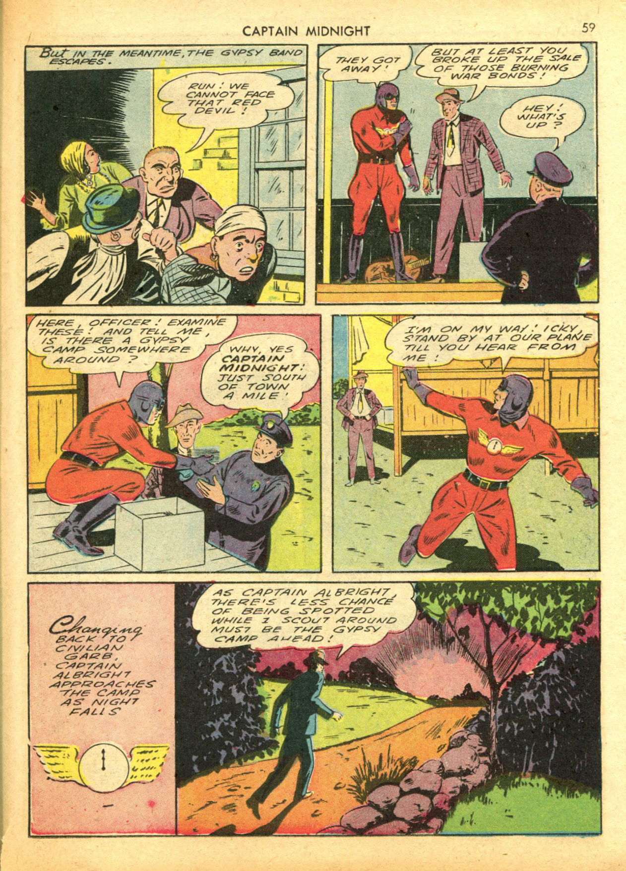 Read online Captain Midnight (1942) comic -  Issue #5 - 59