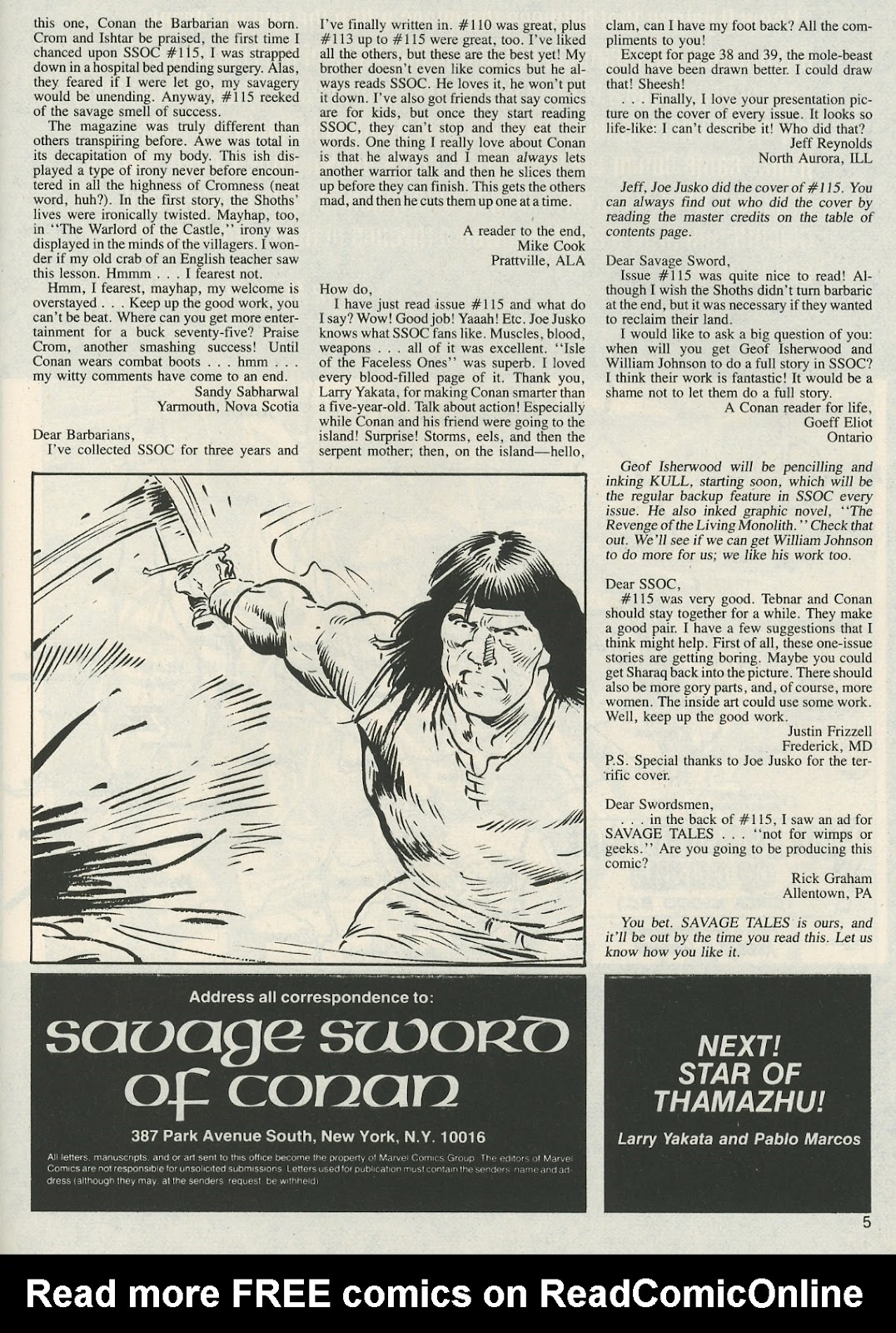 The Savage Sword Of Conan issue 119 - Page 5