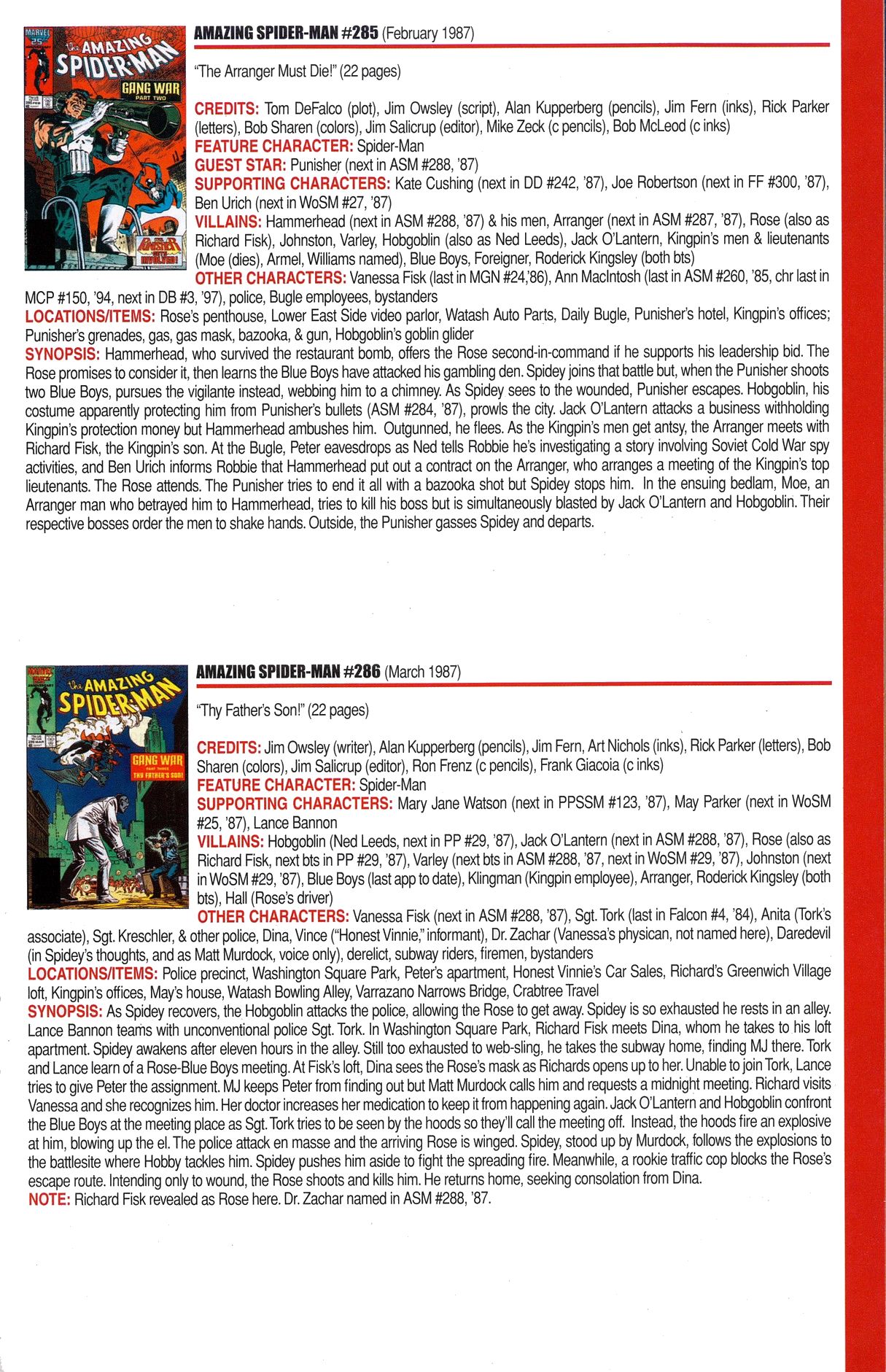 Read online Official Index to the Marvel Universe comic -  Issue #6 - 23