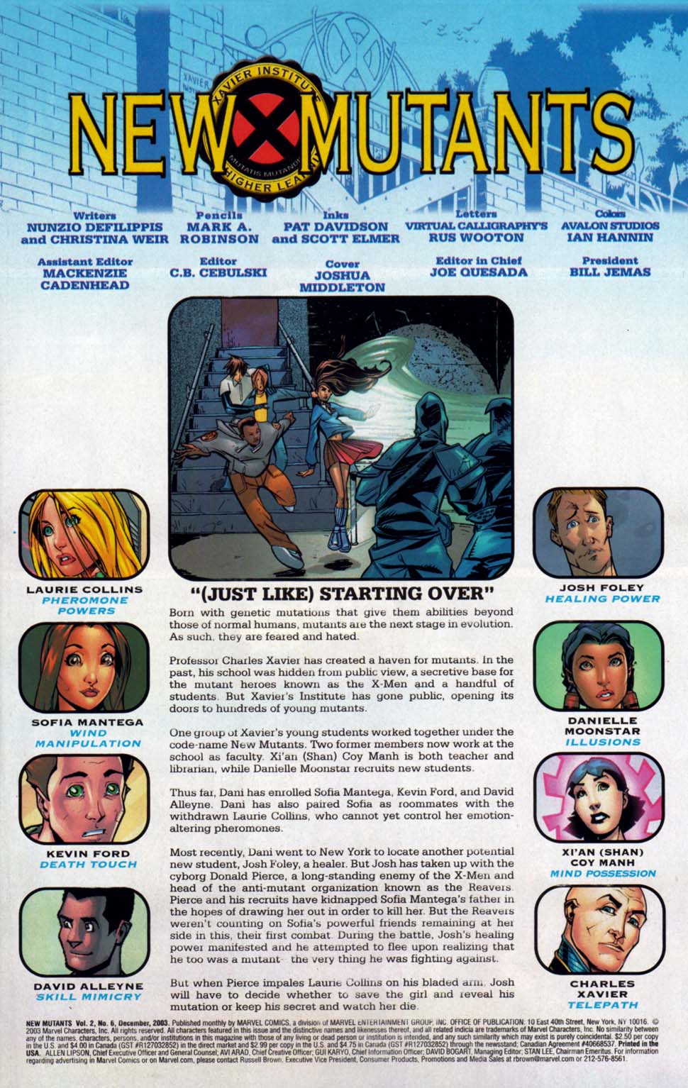 Read online New Mutants (2003) comic -  Issue #6 - 3