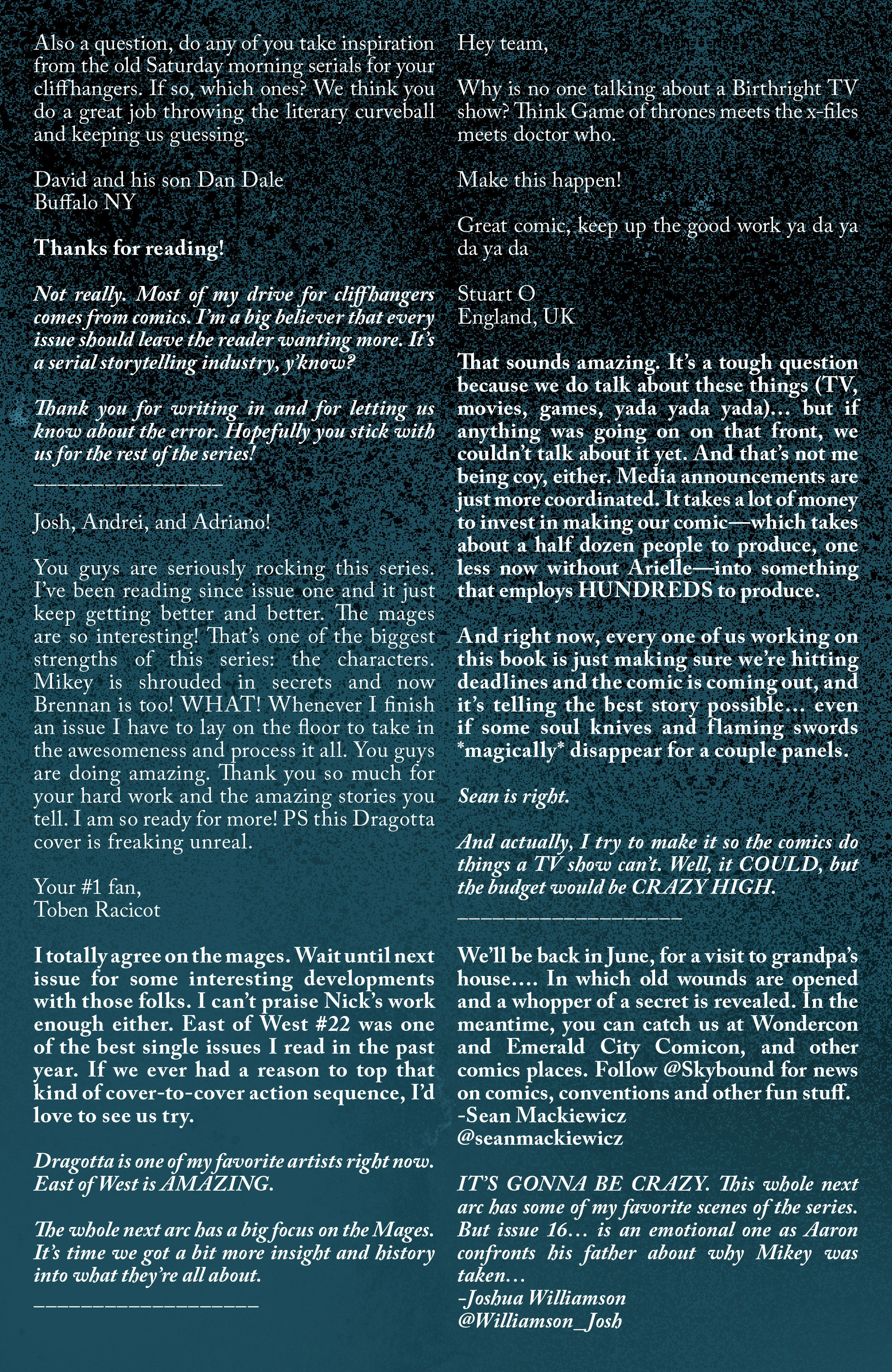 Read online Birthright (2014) comic -  Issue #15 - 22