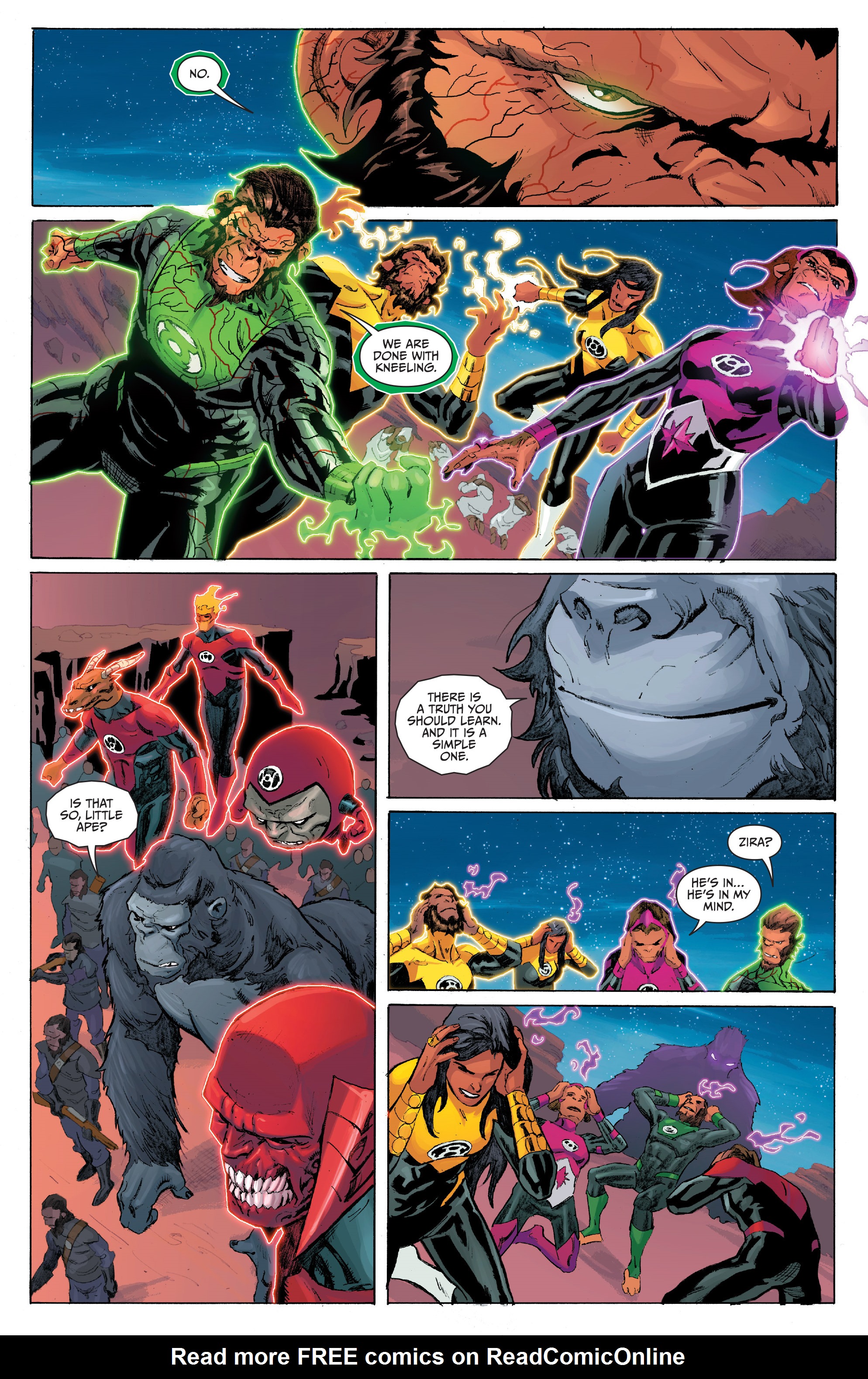 Read online Planet of the Apes/Green Lantern comic -  Issue #5 - 6