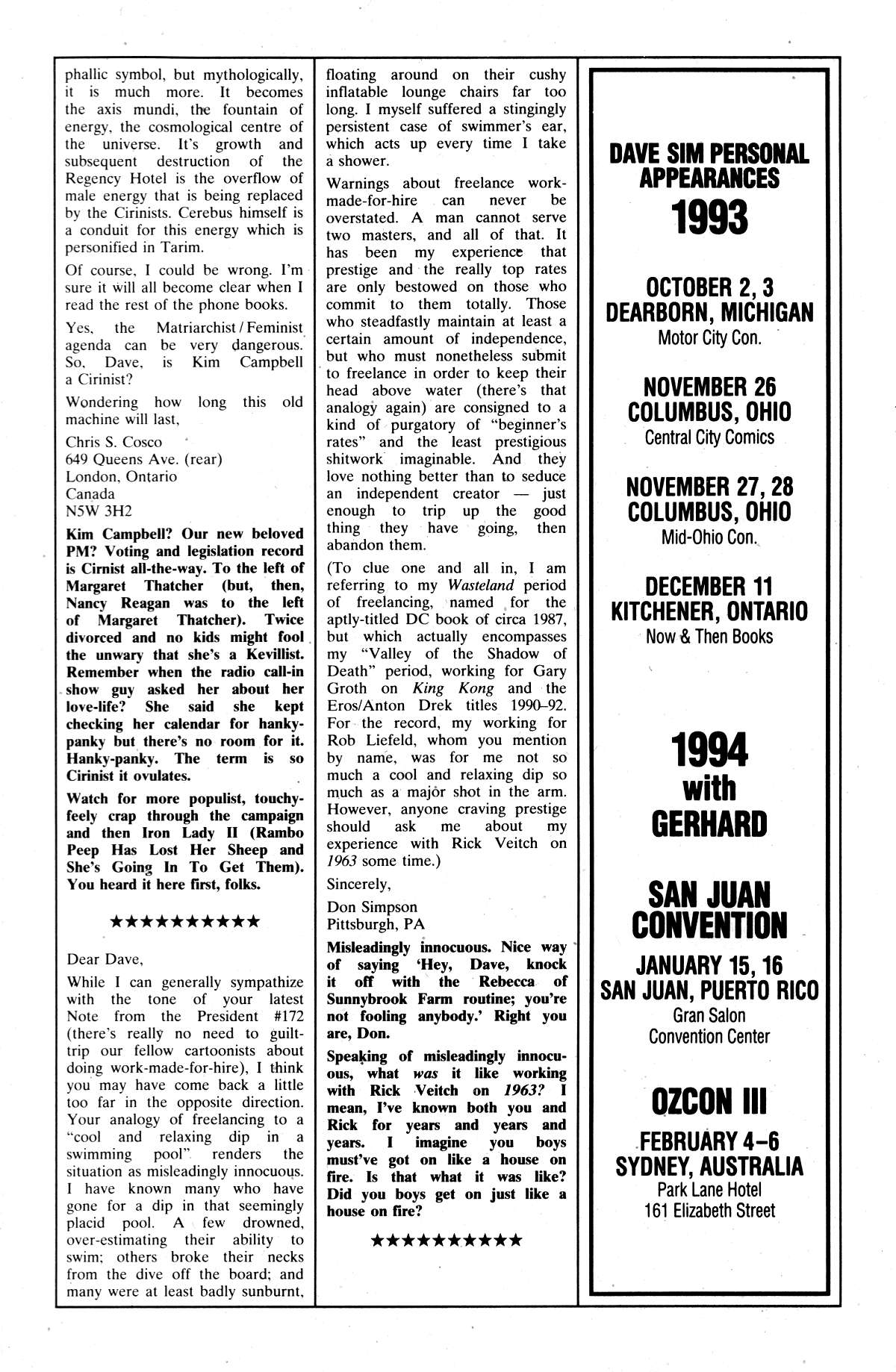 Read online Cerebus comic -  Issue #175 - 20