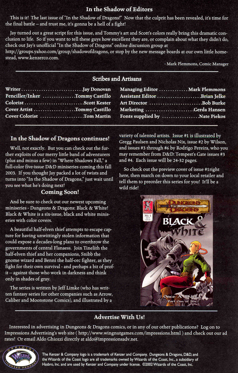 Read online Dungeons And Dragons: In The Shadow Of Dragons comic -  Issue #8 - 2