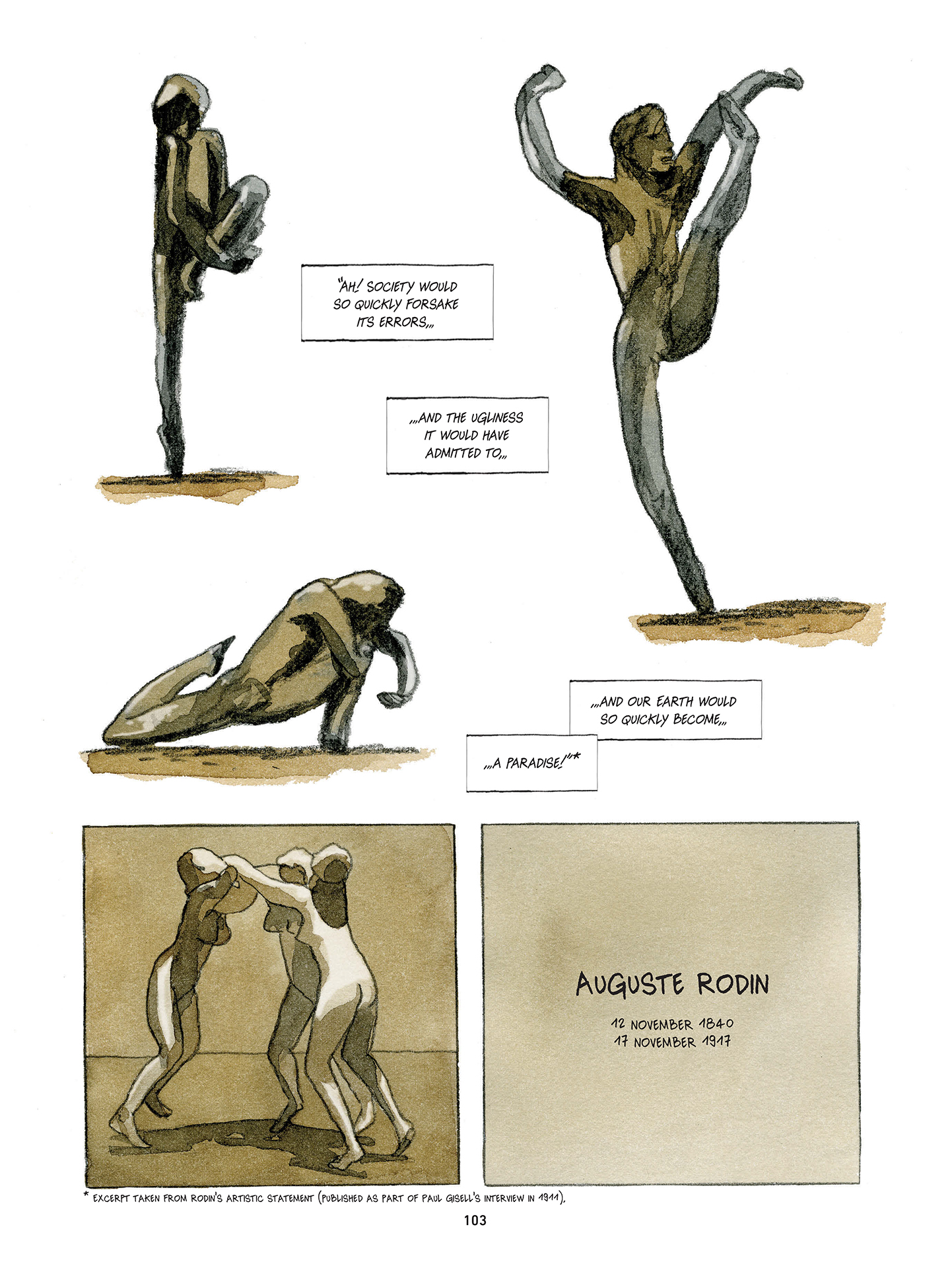 Read online Rodin: Fugit Amor, An Intimate Portrait comic -  Issue # TPB - 104