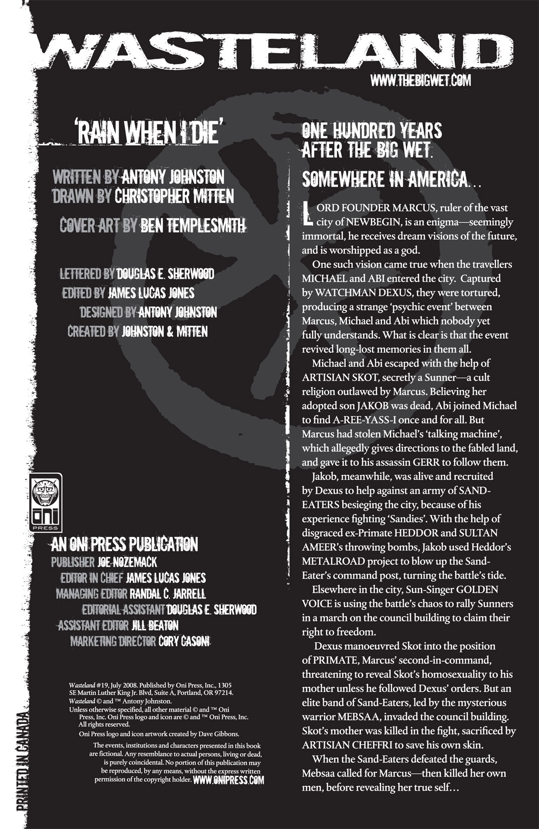 Read online Wasteland (2006) comic -  Issue #19 - 2