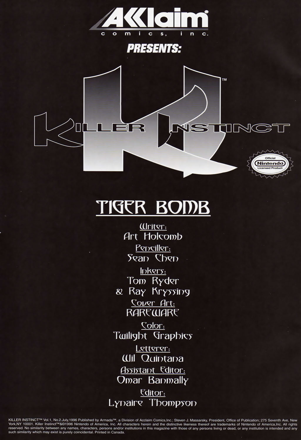 Read online Killer Instinct comic -  Issue #2 - 2