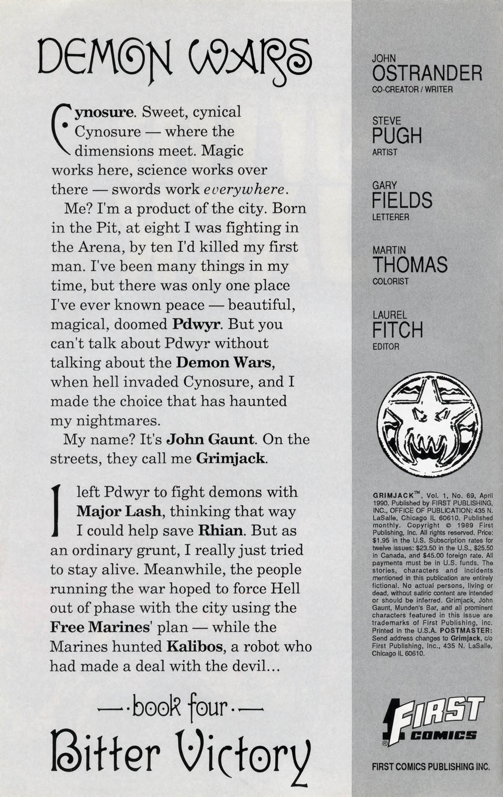 Read online Grimjack comic -  Issue #69 - 2