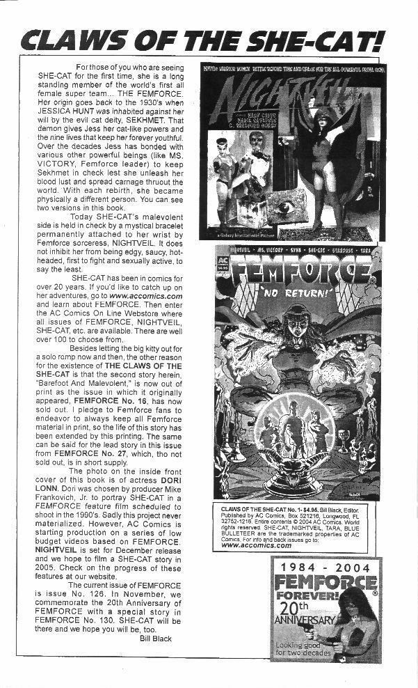 Read online Femforce: Claws of the She-Cat comic -  Issue # Full - 15