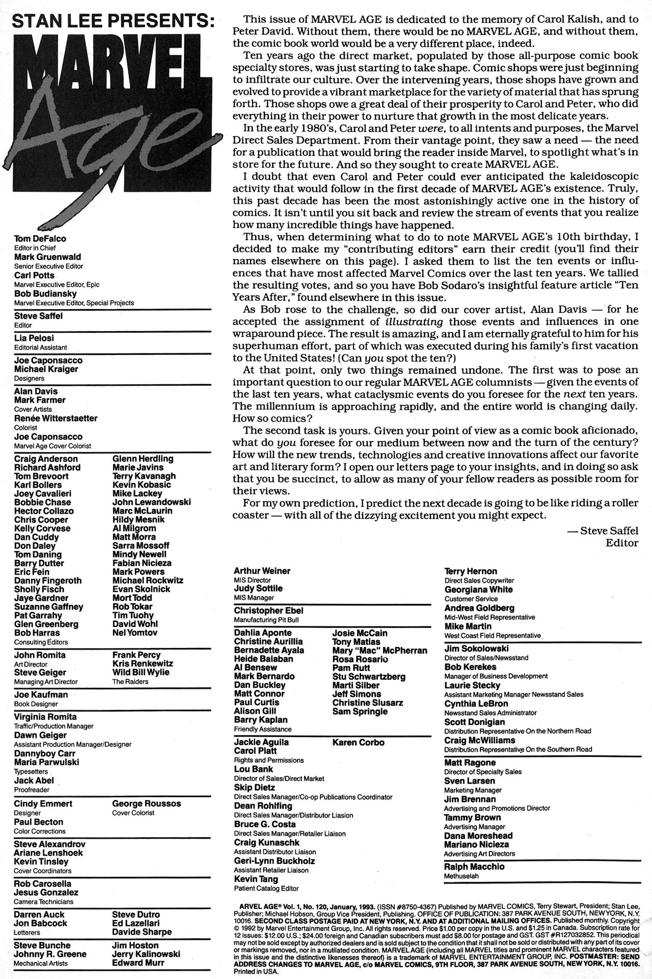 Read online Marvel Age comic -  Issue #120 - 2