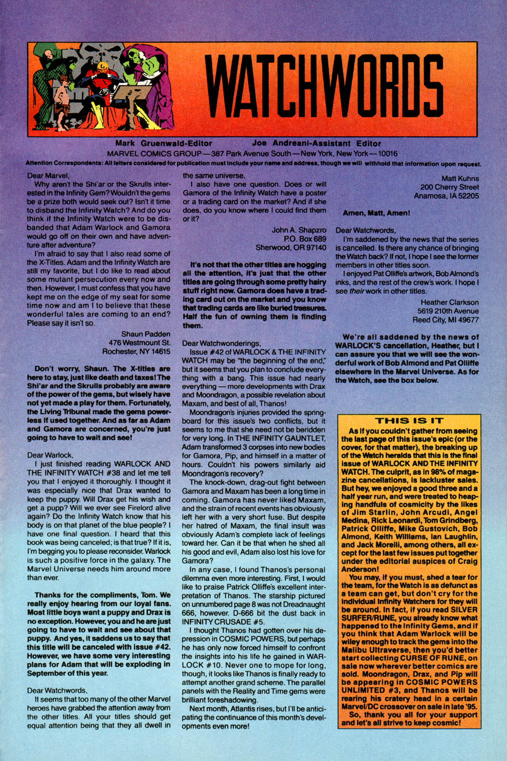 Read online Warlock and the Infinity Watch comic -  Issue #42 - 23