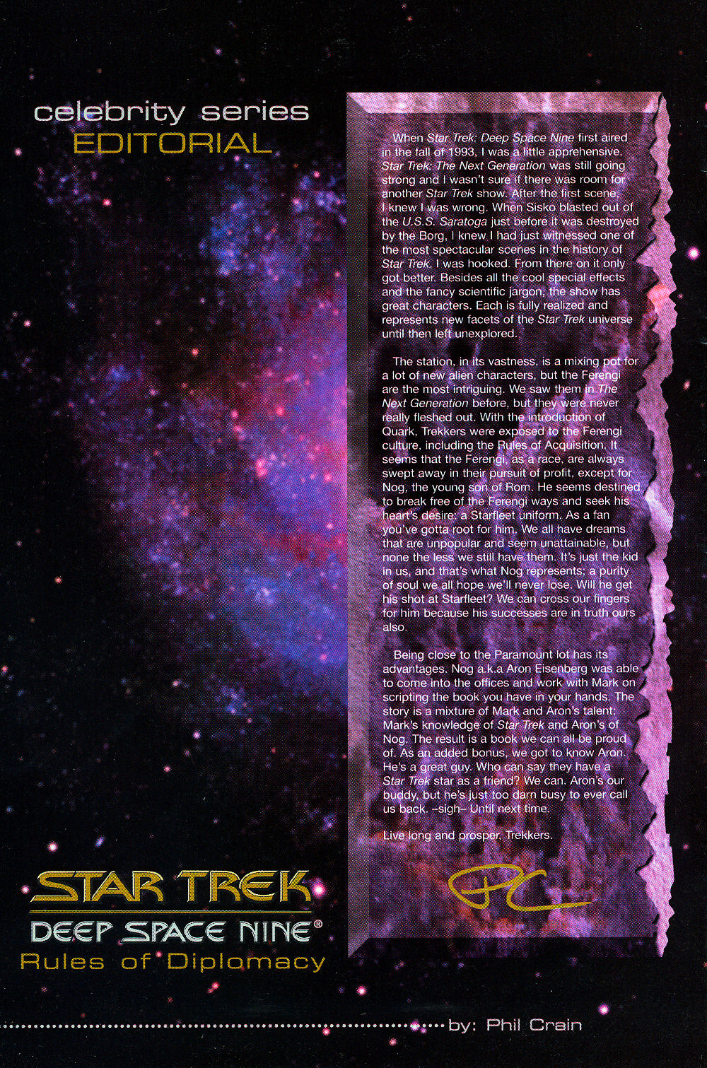 Read online Star Trek: Deep Space Nine: Celebrity Series comic -  Issue #2 - 2