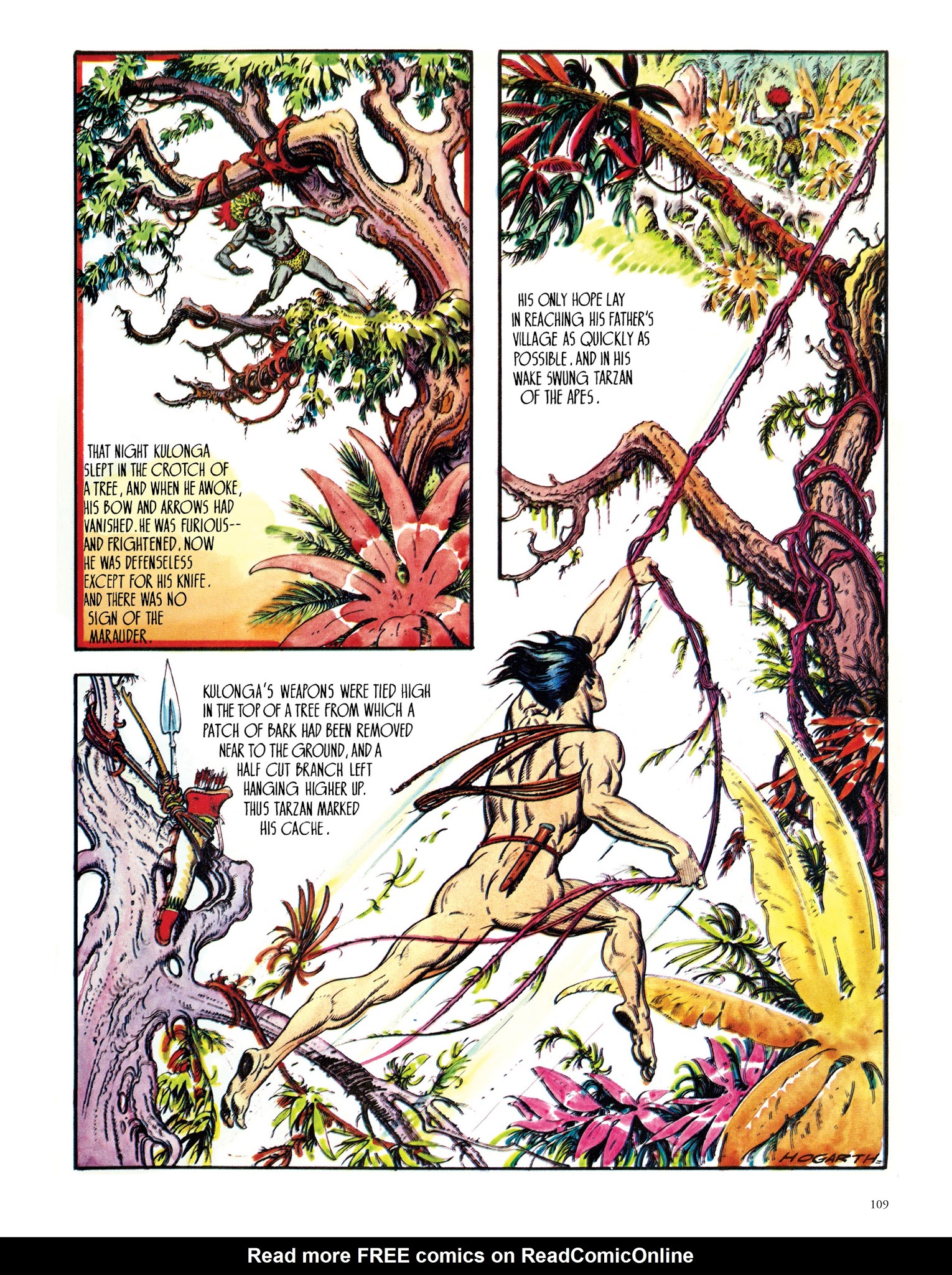 Read online Edgar Rice Burroughs' Tarzan: Burne Hogarth's Lord of the Jungle comic -  Issue # TPB - 109