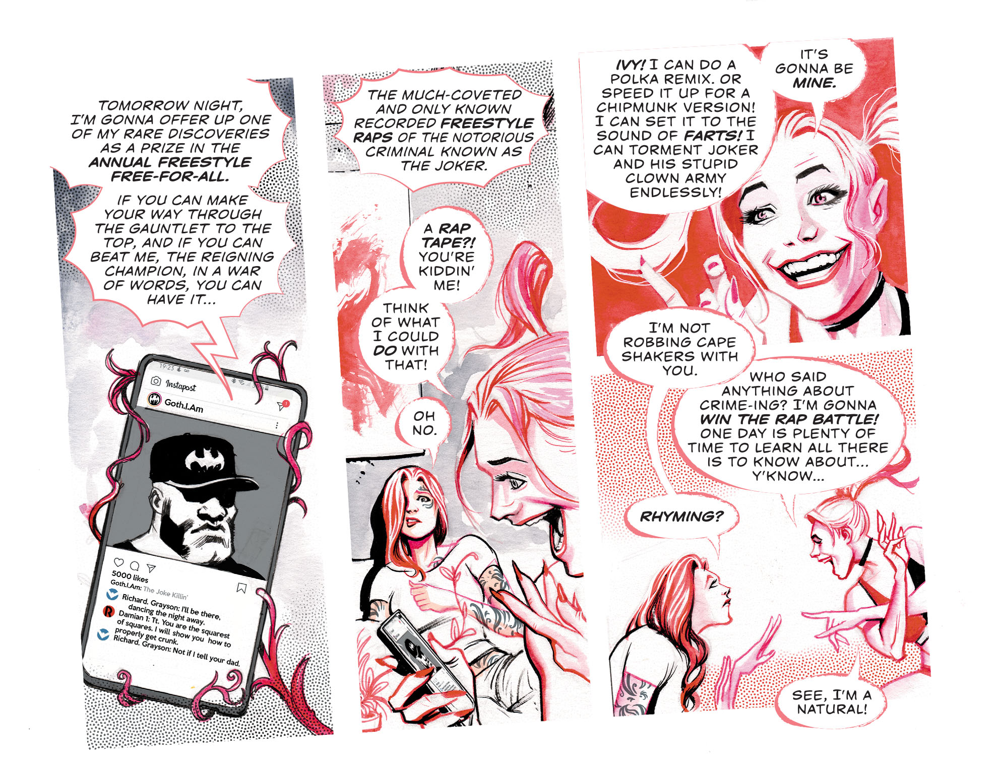 Read online Harley Quinn Black   White   Red comic -  Issue #4 - 7