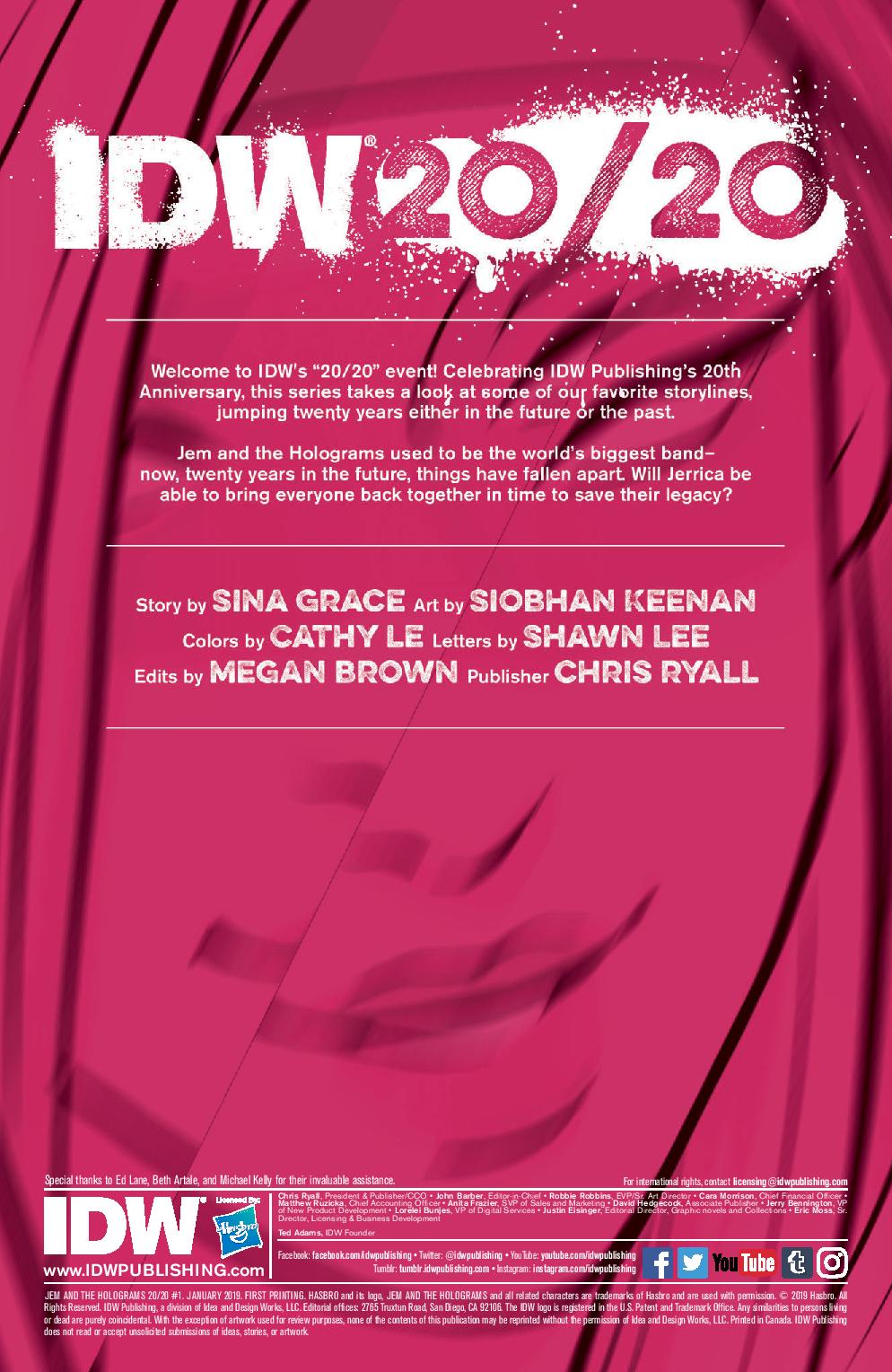 Read online Jem and the Holograms 20/20 comic -  Issue # Full - 2