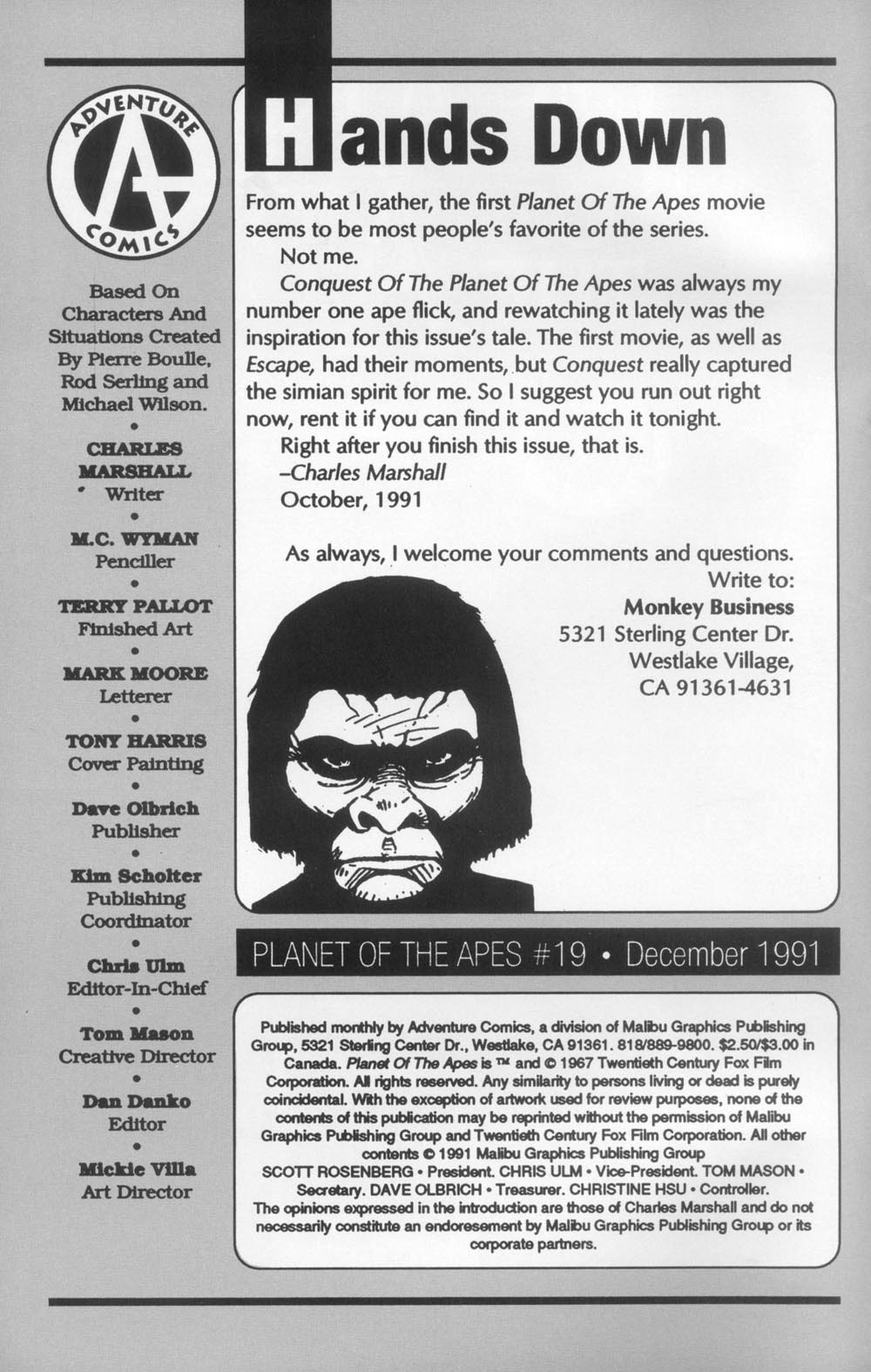 Read online Planet of the Apes (1990) comic -  Issue #19 - 2