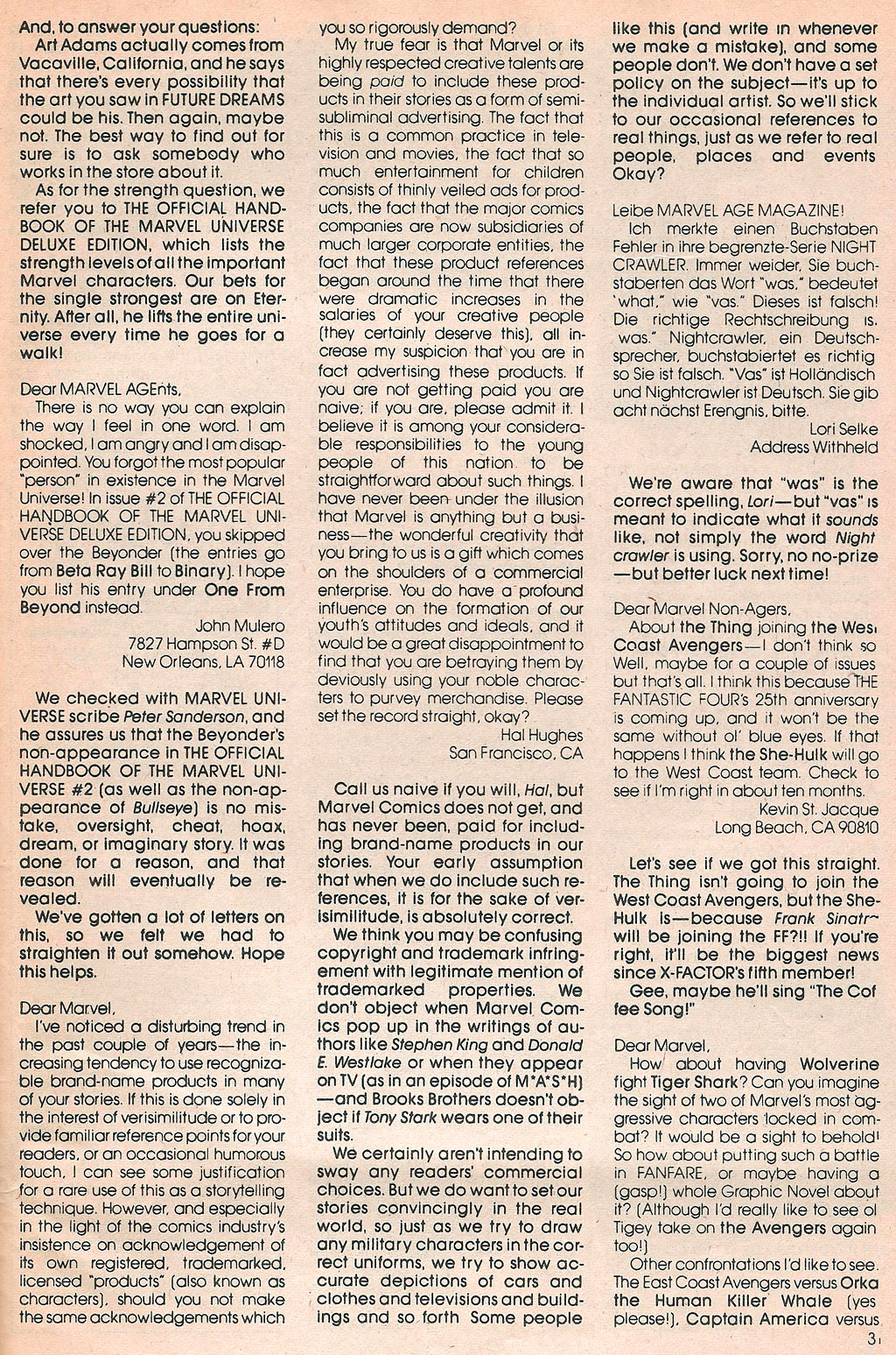 Read online Marvel Age comic -  Issue #39 - 32