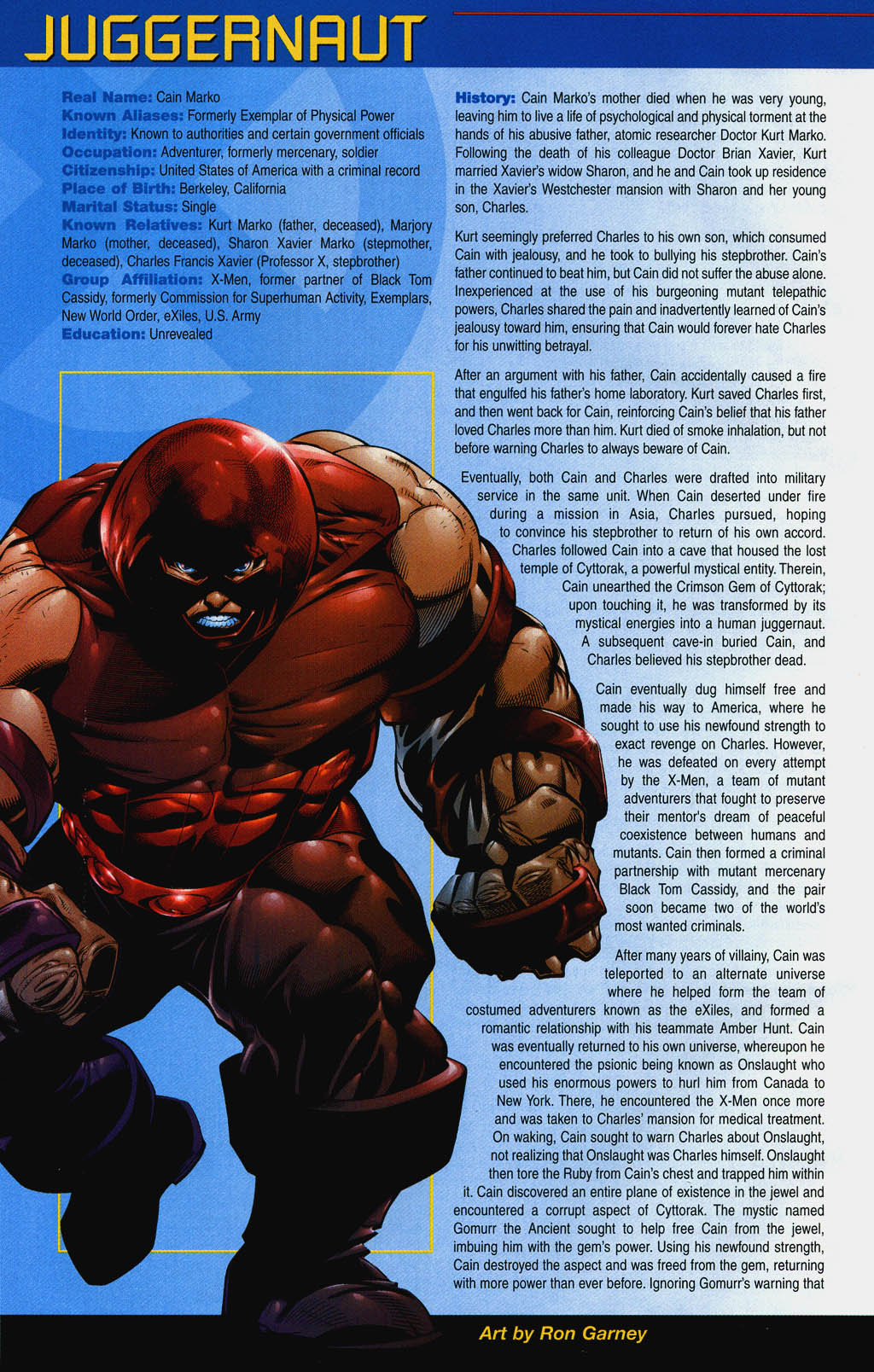 Read online Official Handbook of the Marvel Universe: X-Men 2004 comic -  Issue # Full - 17