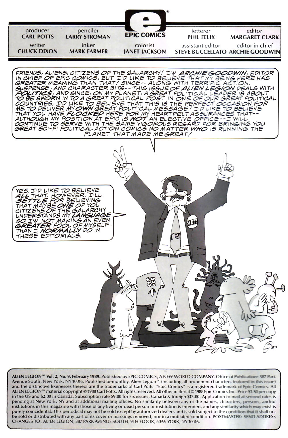 Read online Alien Legion (1987) comic -  Issue #9 - 2