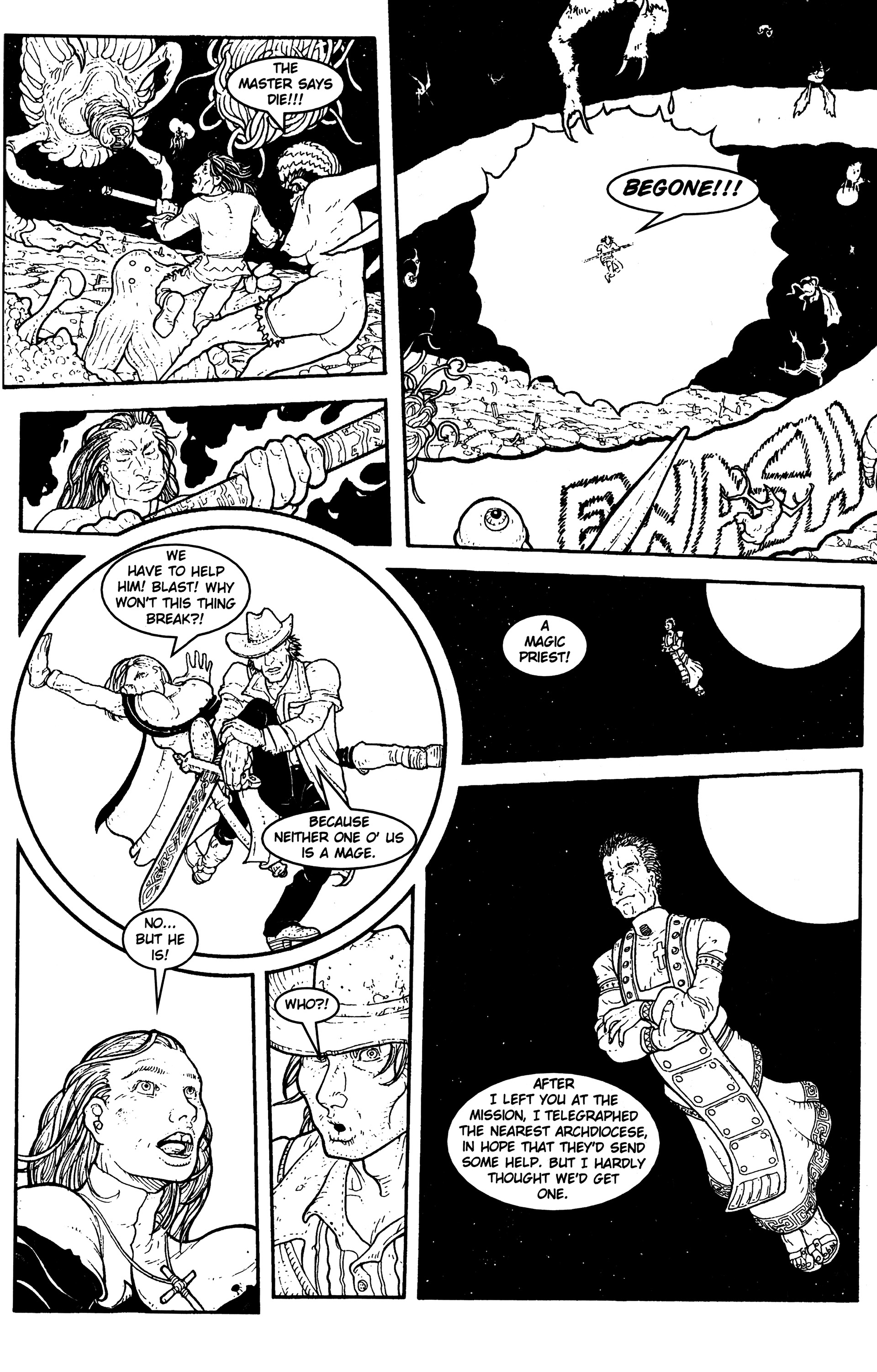 Read online Warrior Nun: Black & White comic -  Issue #17 - 15