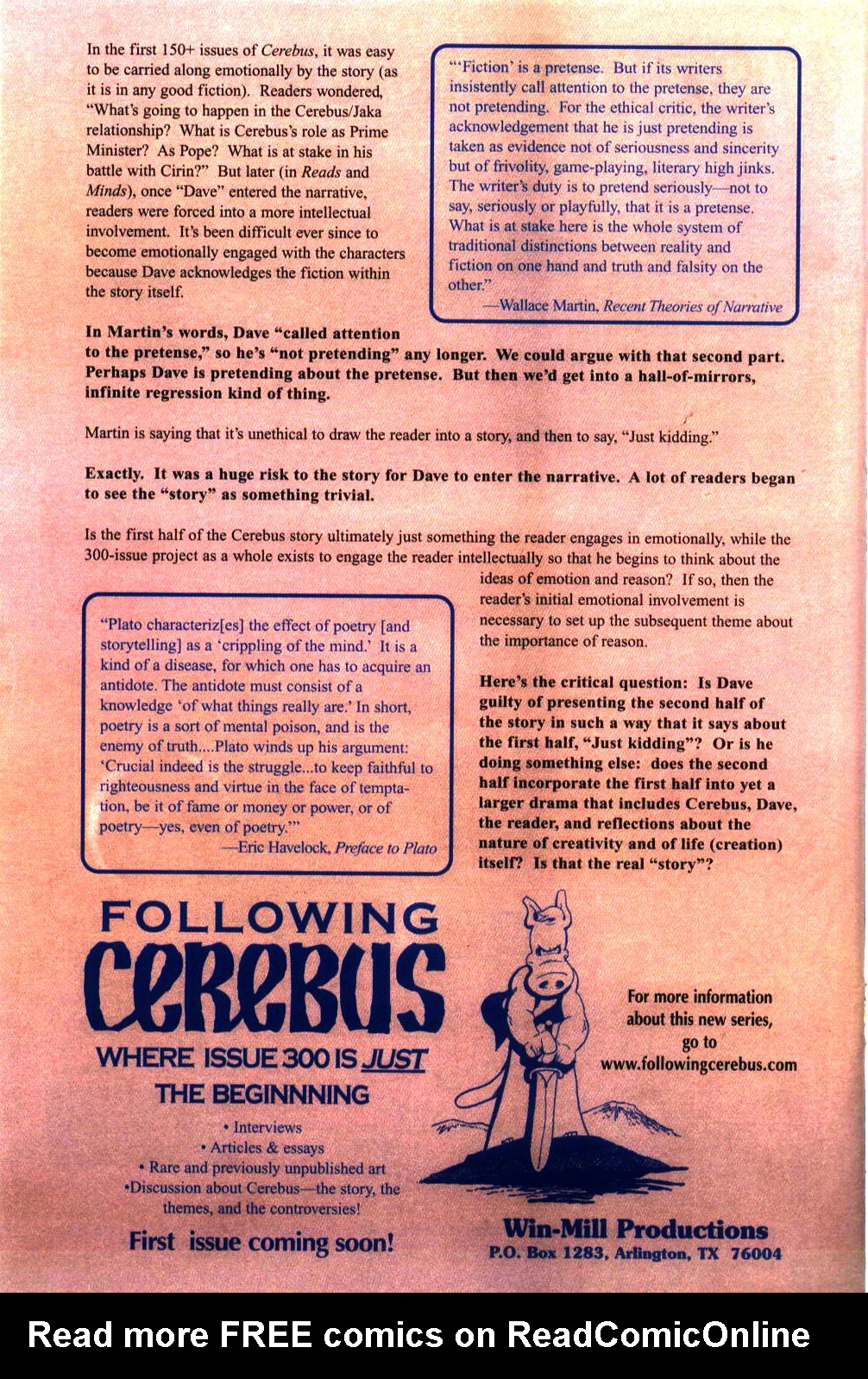 Read online Cerebus comic -  Issue #299 - 45