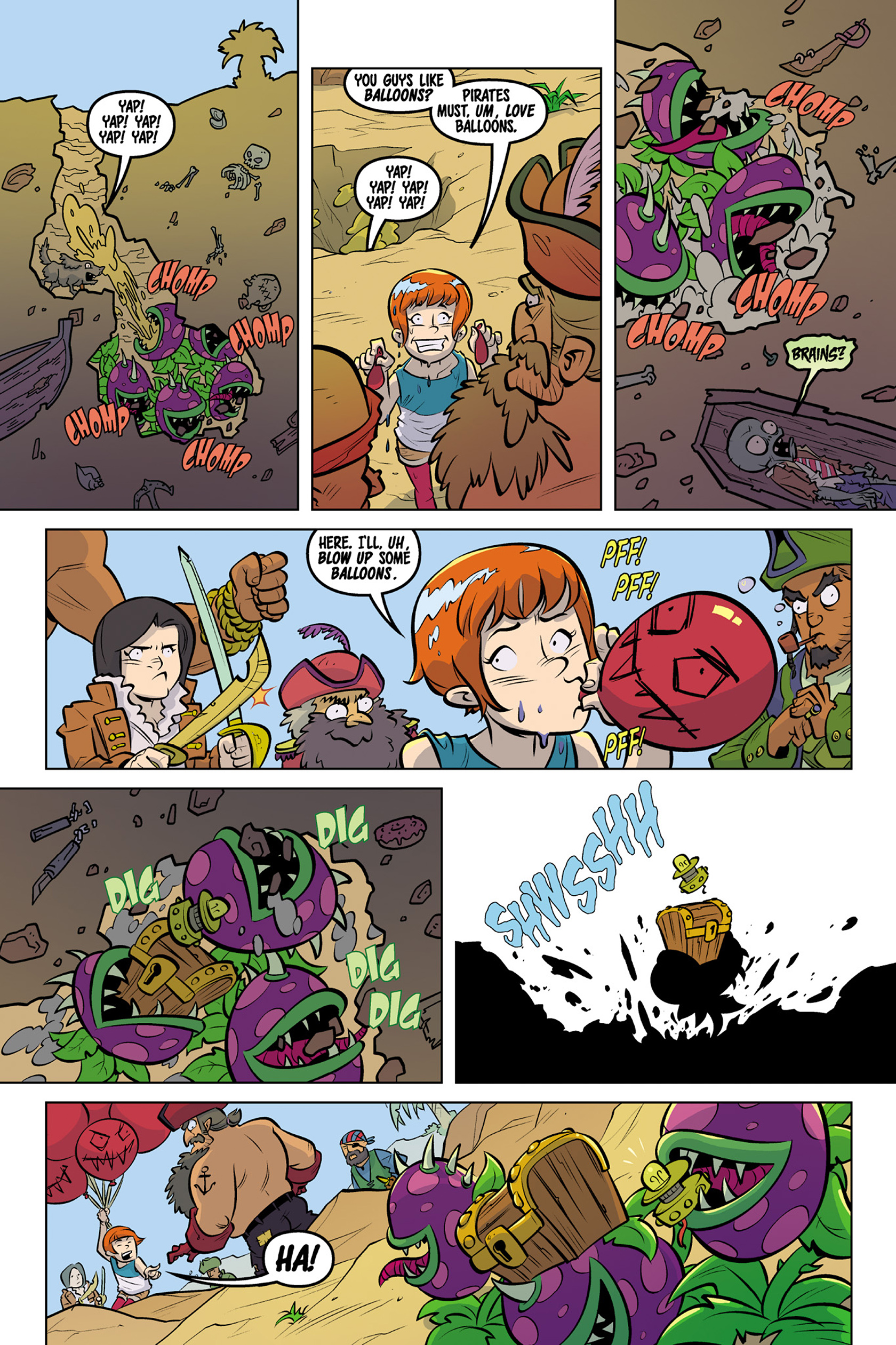 Read online Plants vs. Zombies: Timepocalypse comic -  Issue #5 - 14