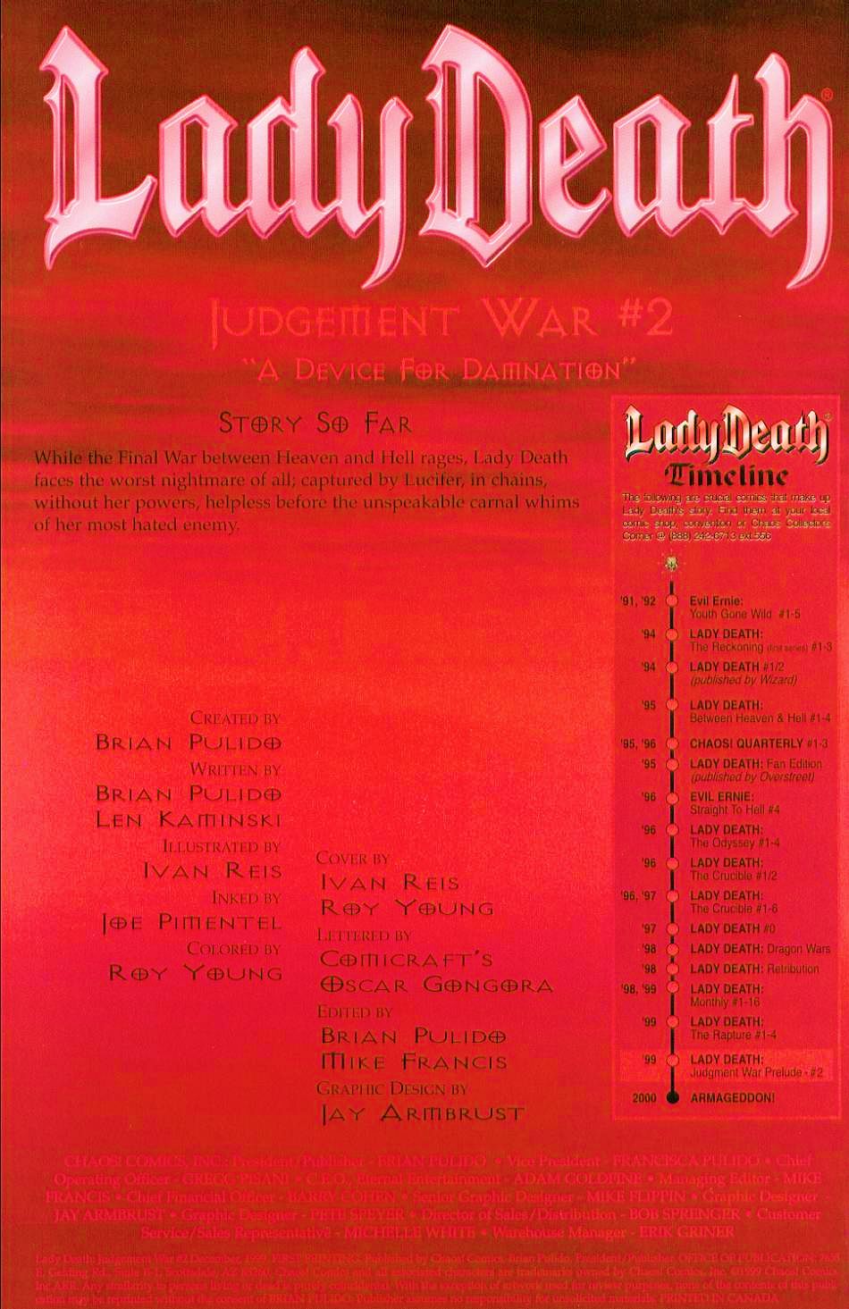 Lady Death: Judgement War issue 2 - Page 2