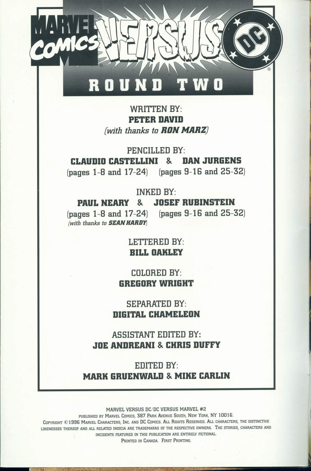 Read online DC Versus Marvel Comics comic -  Issue #2 - 2