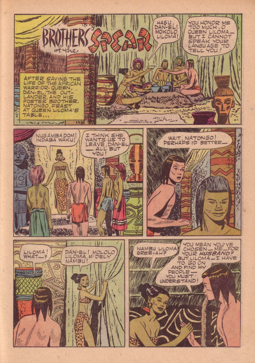 Read online Tarzan (1948) comic -  Issue #28 - 29