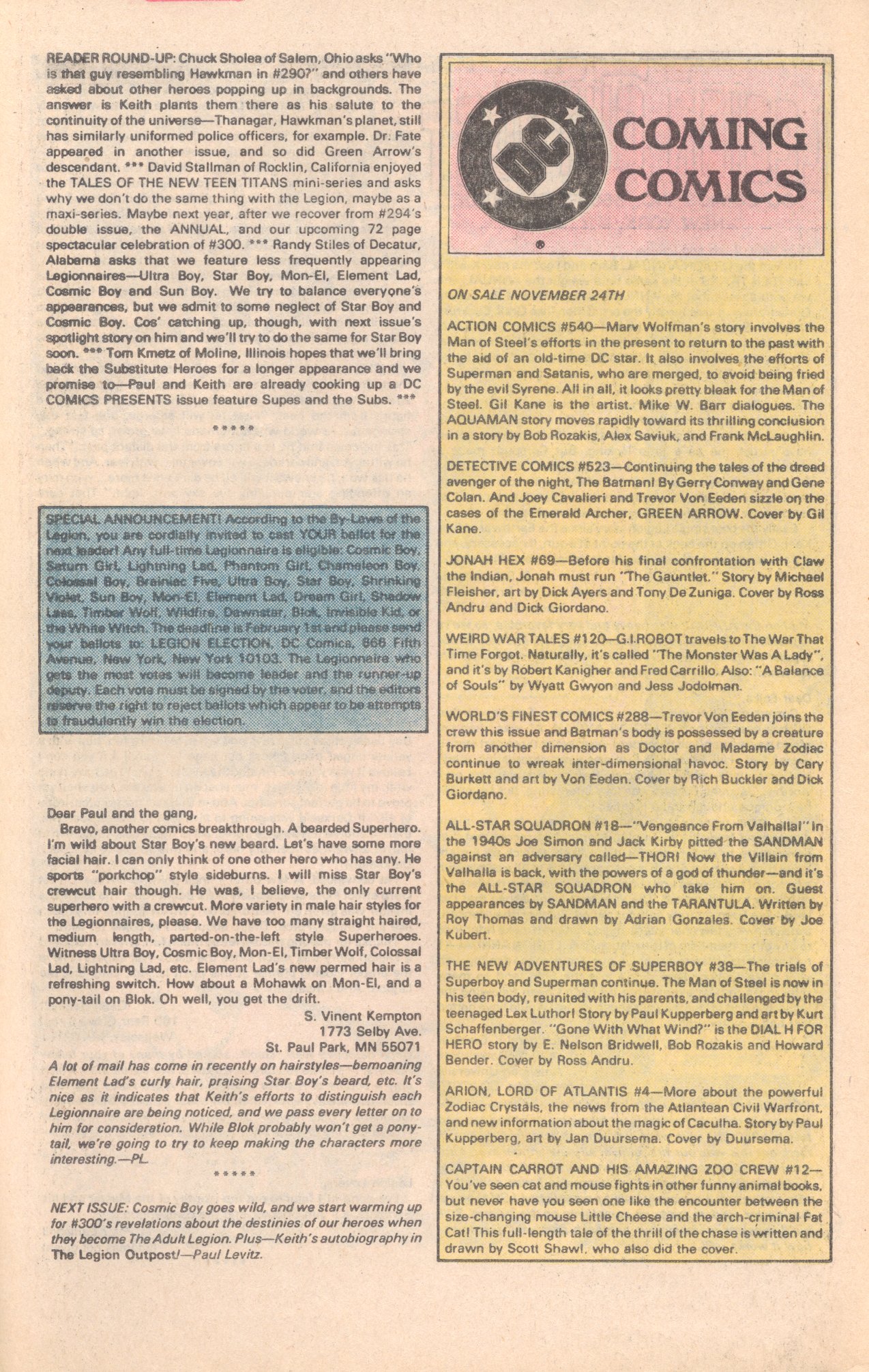 Read online Legion of Super-Heroes (1980) comic -  Issue #296 - 26