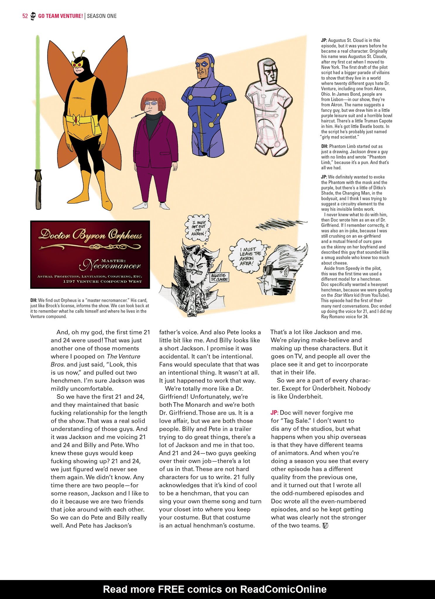 Read online Go Team Venture!: The Art and Making of The Venture Bros. comic -  Issue # TPB (Part 1) - 52
