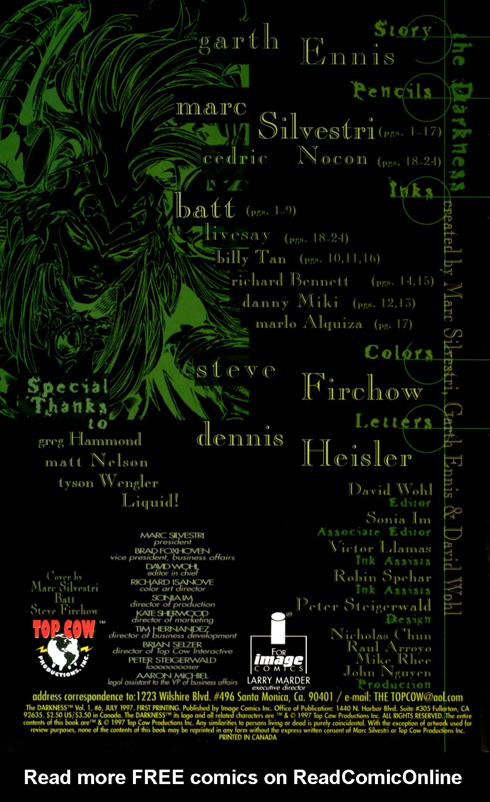 Read online The Darkness (1996) comic -  Issue #6 - 2