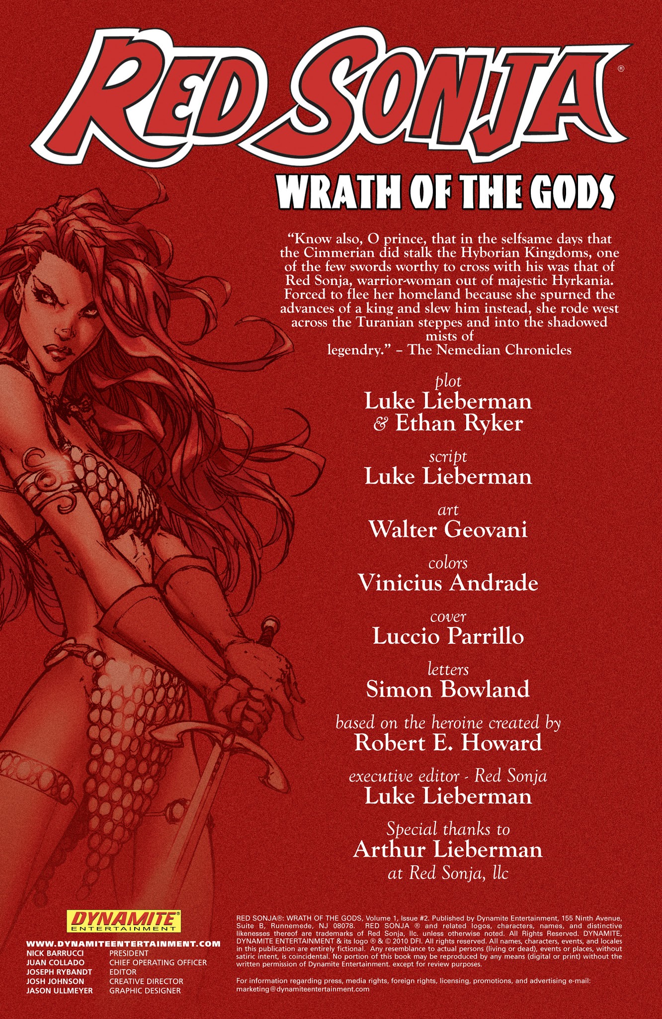 Read online Red Sonja: Wrath of the Gods comic -  Issue #2 - 2