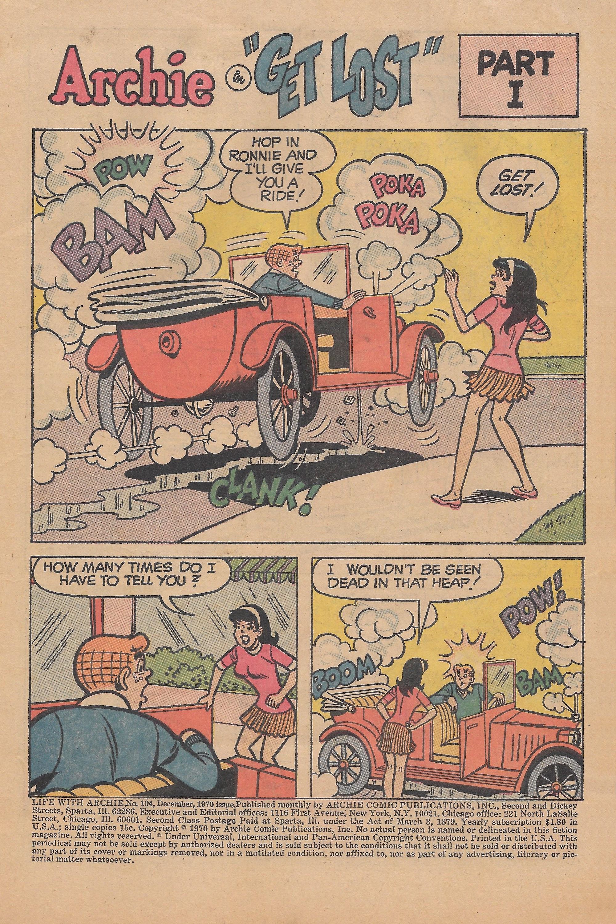 Read online Life With Archie (1958) comic -  Issue #104 - 3
