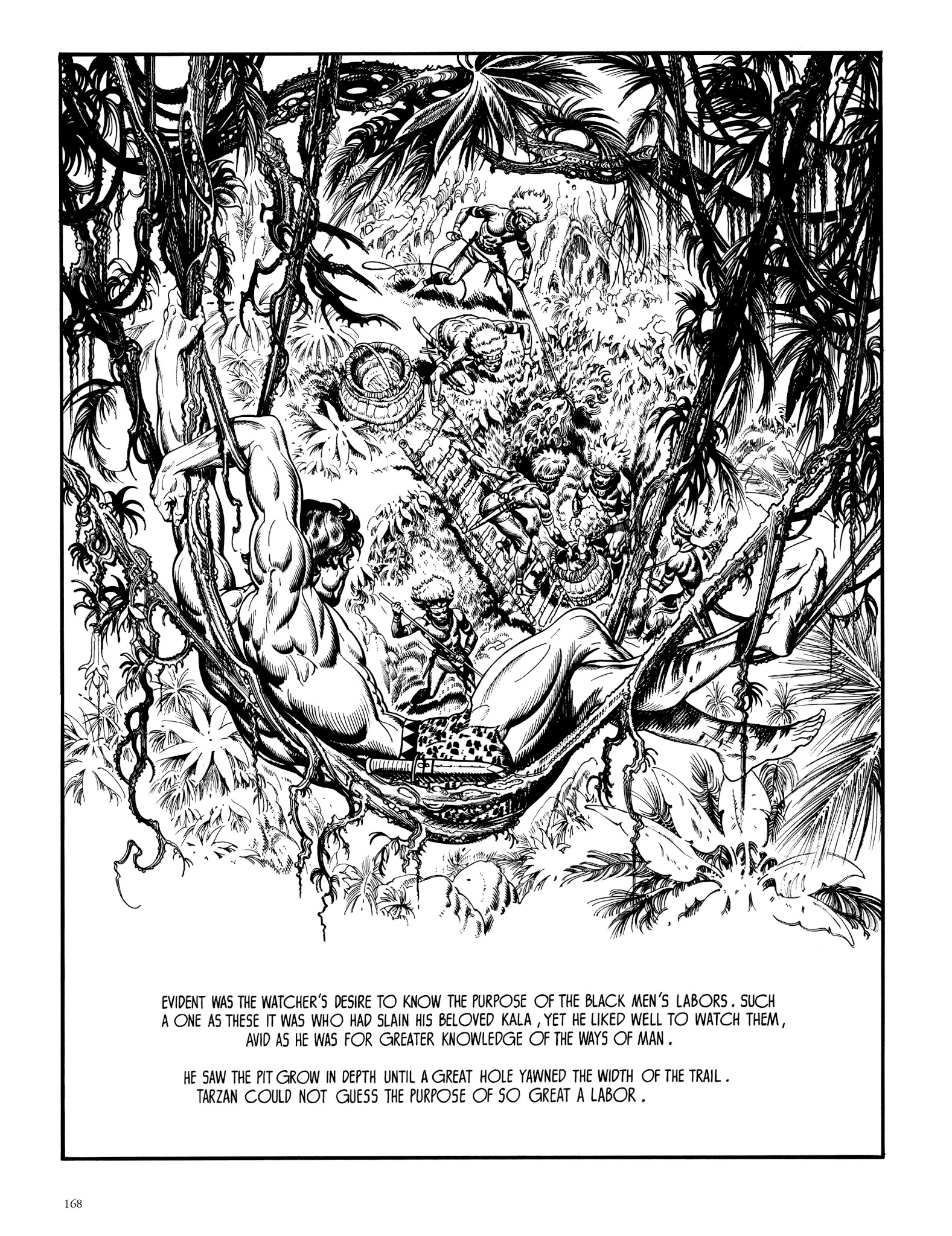 Read online Edgar Rice Burroughs' Tarzan: Burne Hogarth's Lord of the Jungle comic -  Issue # TPB - 167