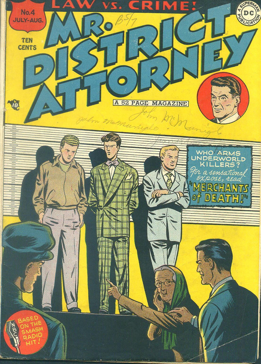 Read online Mr. District Attorney comic -  Issue #4 - 1