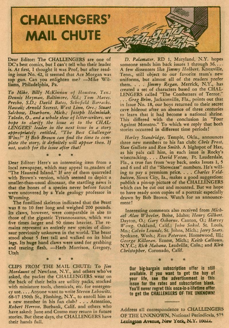 Read online Challengers of the Unknown (1958) comic -  Issue #45 - 22