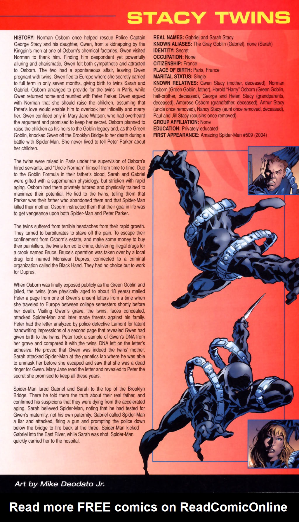 Read online Official Handbook of the Marvel Universe: Spider-Man 2005 comic -  Issue # Full - 43