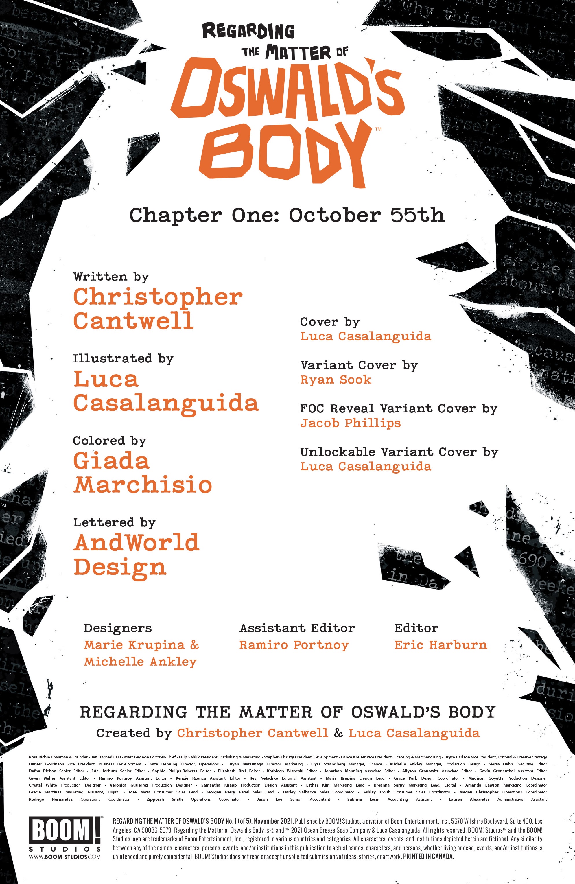 Read online Regarding the Matter of Oswald's Body comic -  Issue #1 - 2
