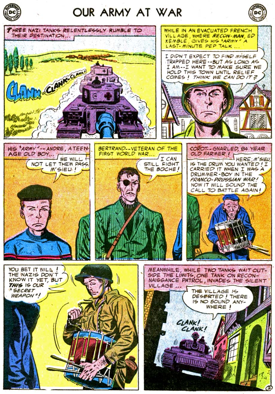 Read online Our Army at War (1952) comic -  Issue #49 - 28