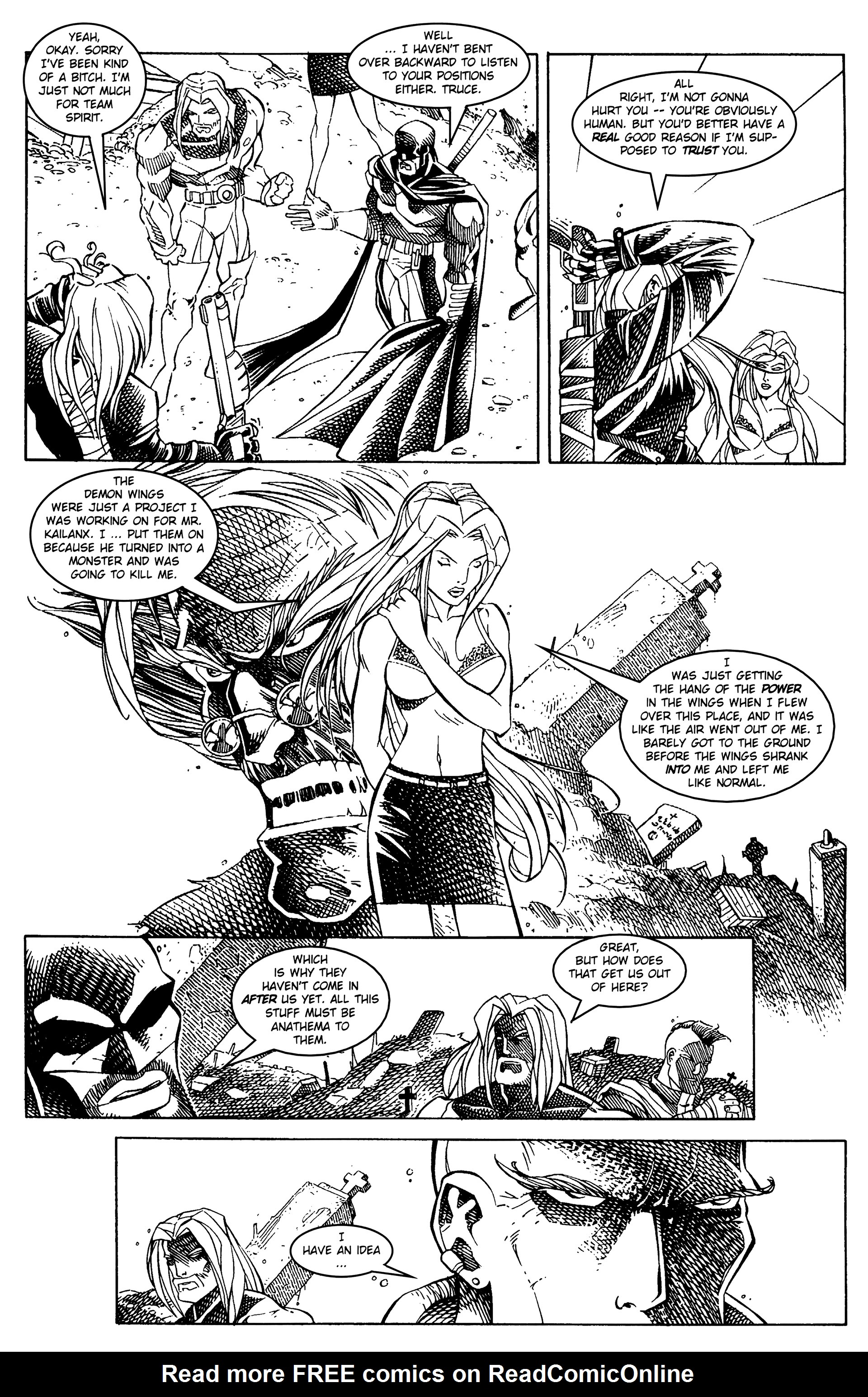 Read online Warrior Nun: Black & White comic -  Issue #14 - 17