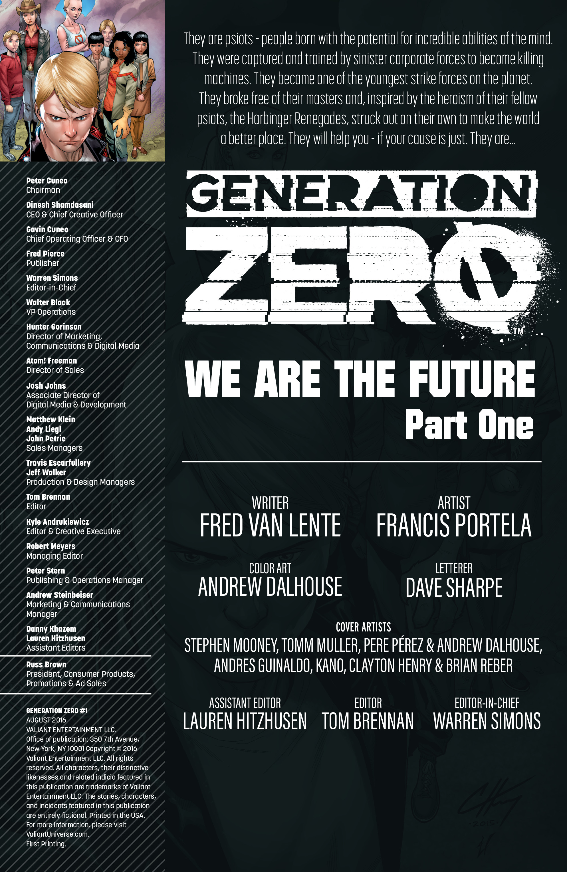 Read online Generation Zero comic -  Issue #1 - 2