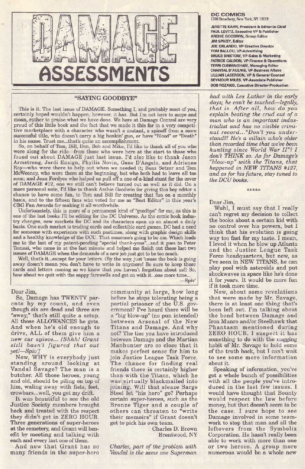 Read online Damage (1994) comic -  Issue #20 - 23