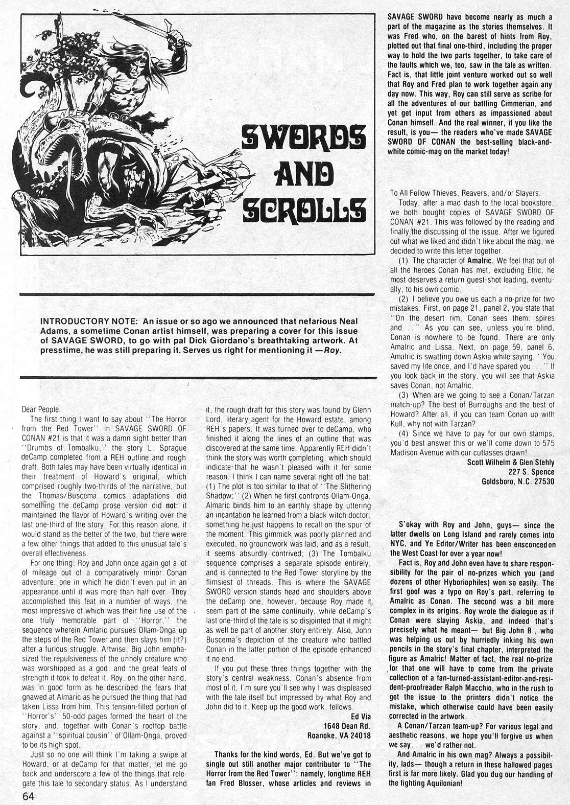 Read online The Savage Sword Of Conan comic -  Issue #25 - 64