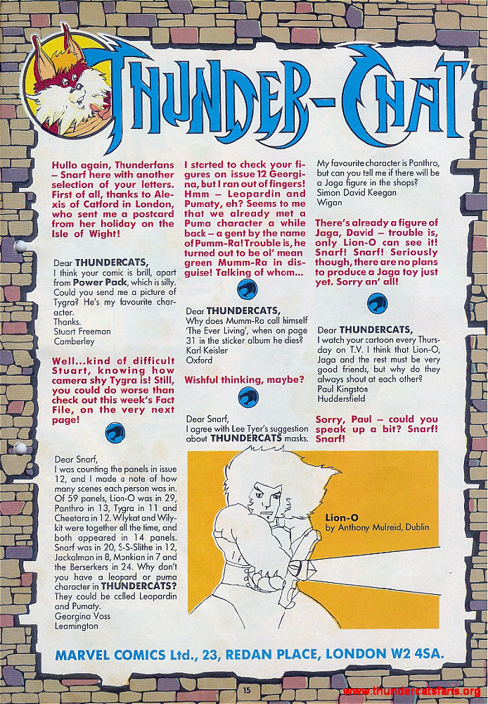 Read online ThunderCats (1987) comic -  Issue #19 - 14