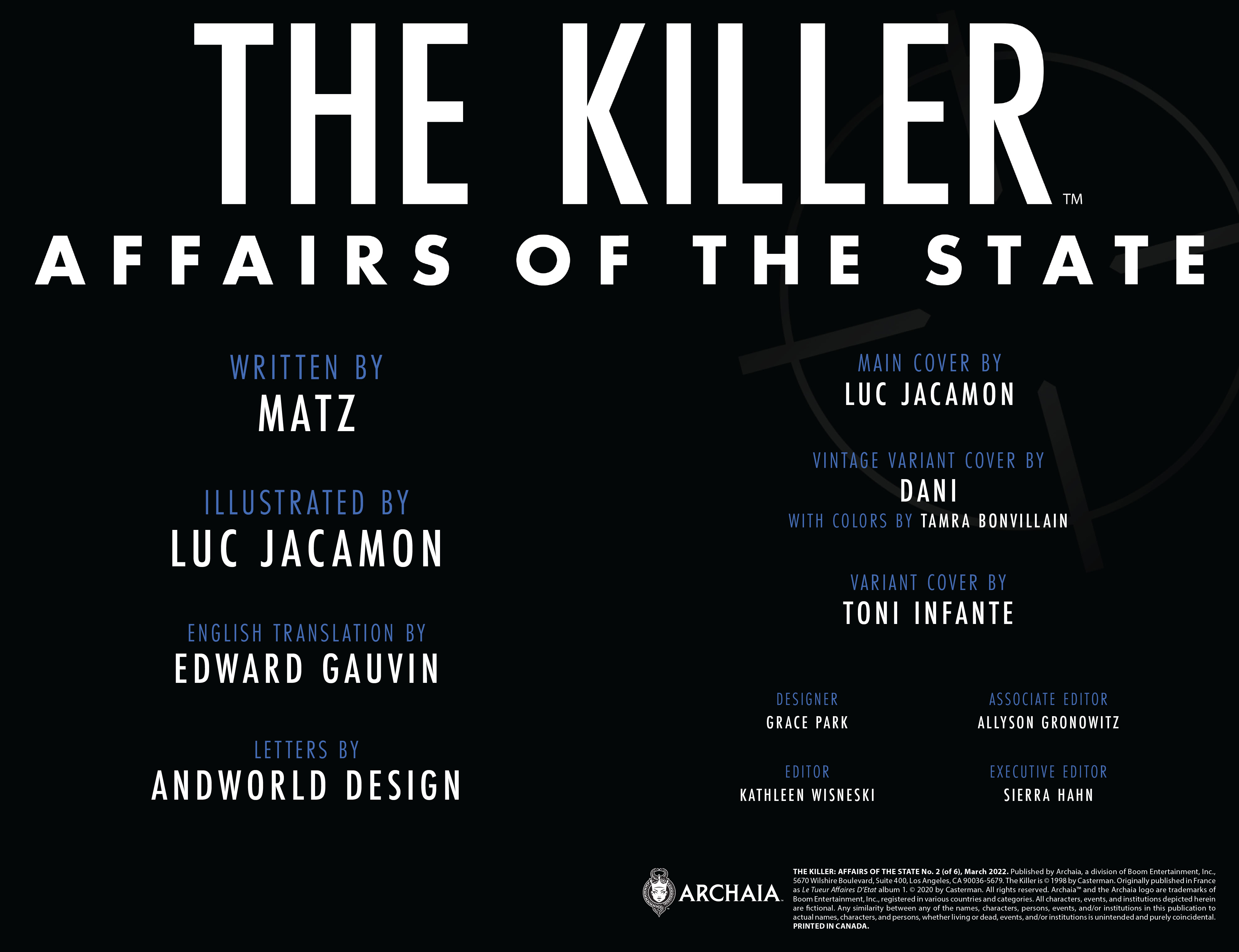 Read online The Killer: Affairs of the State comic -  Issue #2 - 2
