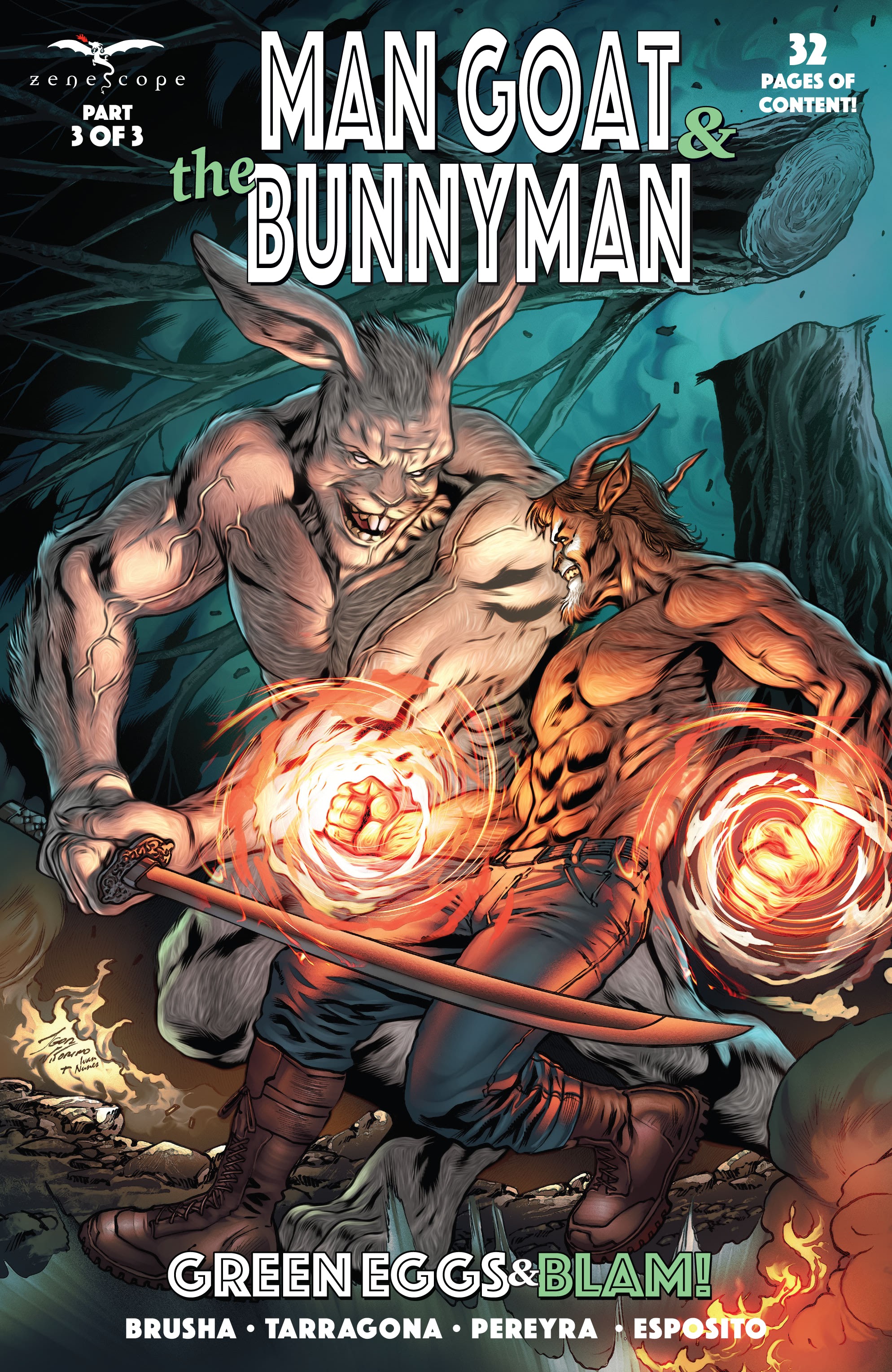 Read online Man Goat & the Bunnyman: Green Eggs & Blam comic -  Issue #3 - 1
